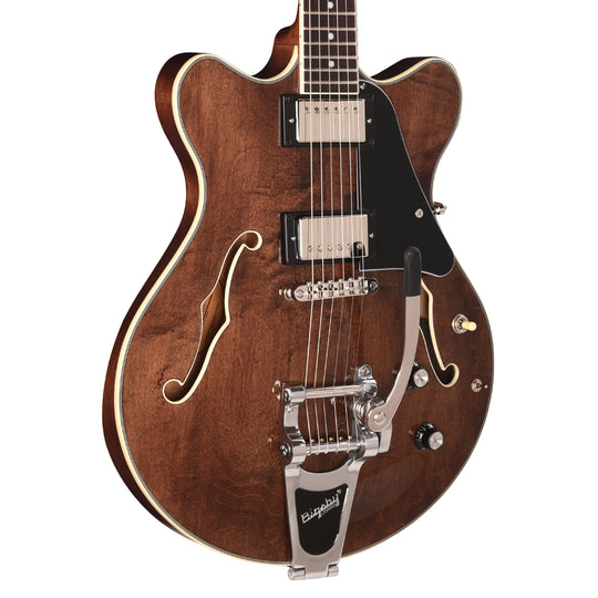 Orangewood Clementine Bigsby Double Cutaway Chambered Electric Guitar Dark Walnut Electric Guitars