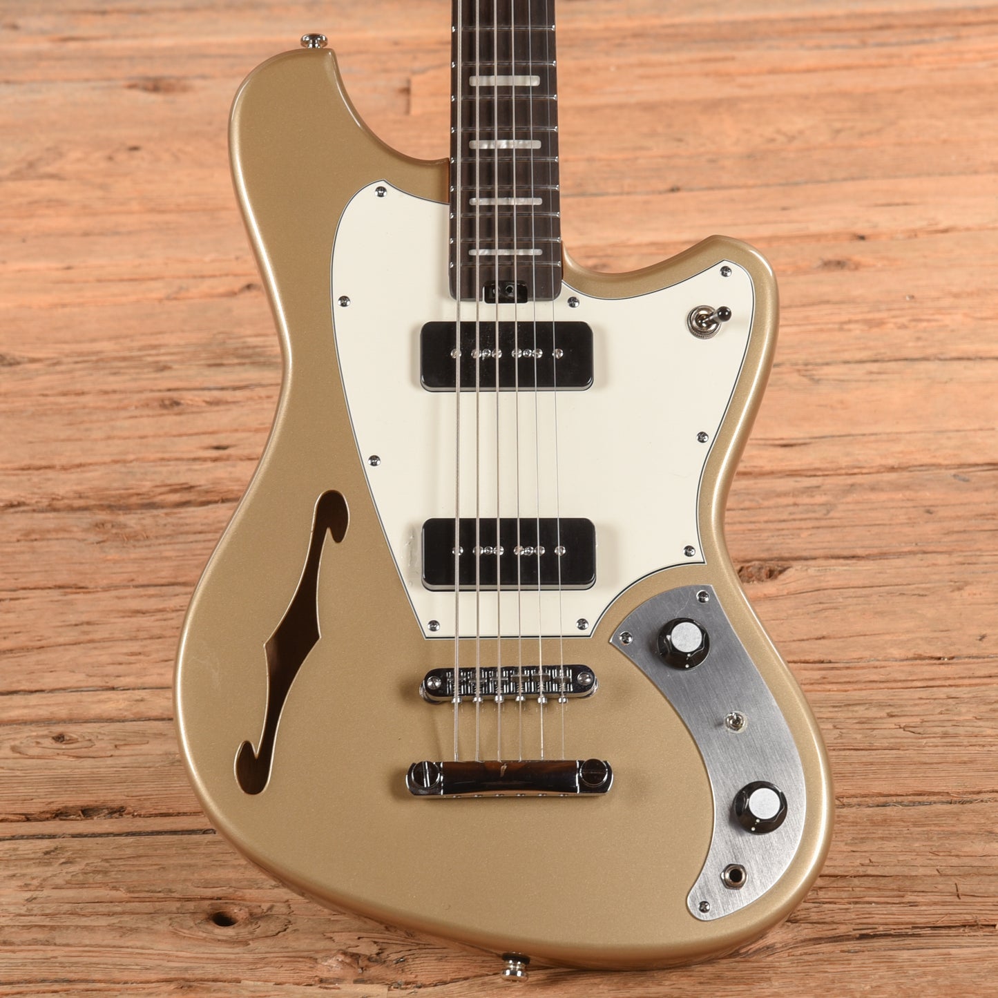 Orangewood Del Sol Baritone Gold Electric Guitars / Semi-Hollow