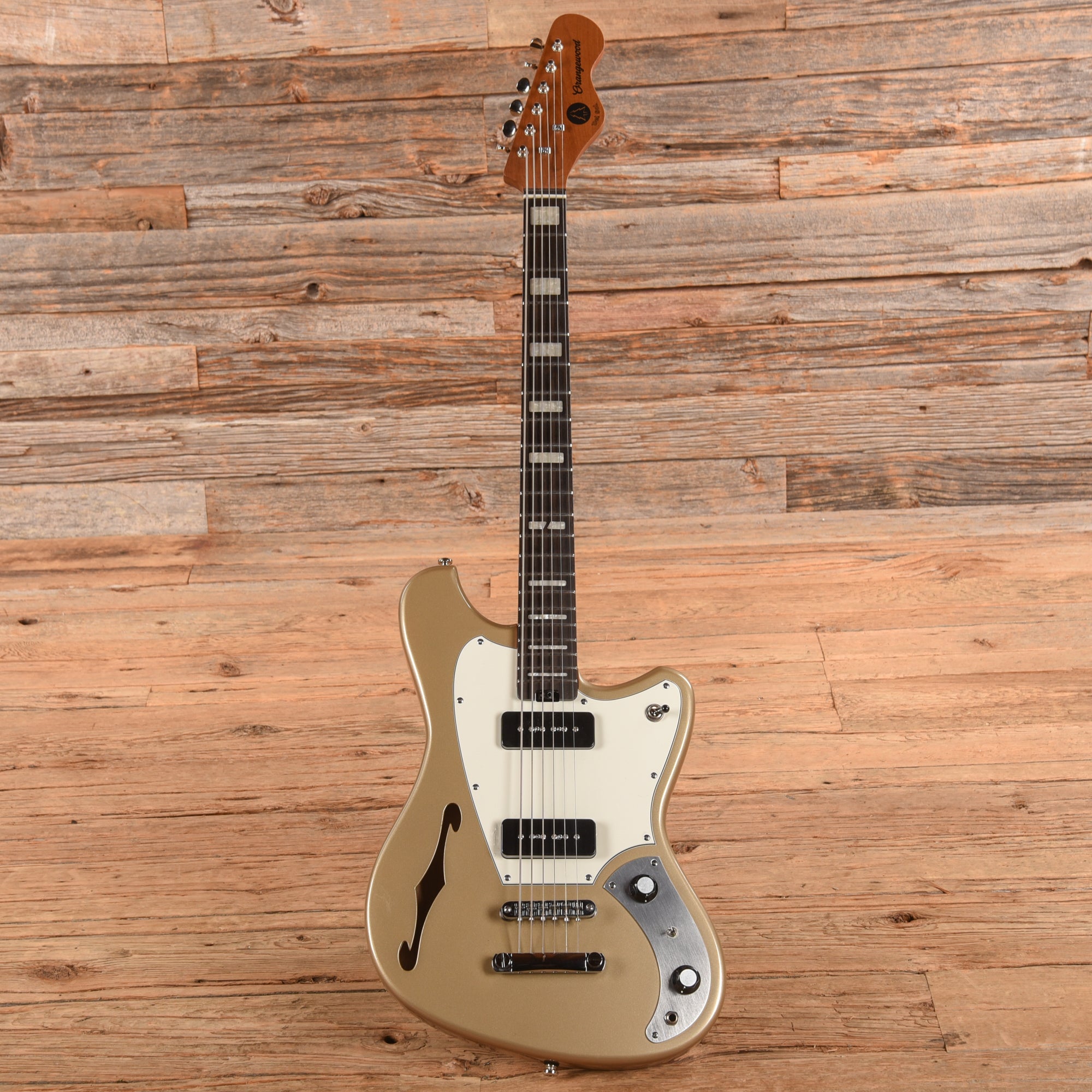 Orangewood Del Sol Baritone Gold Electric Guitars / Semi-Hollow