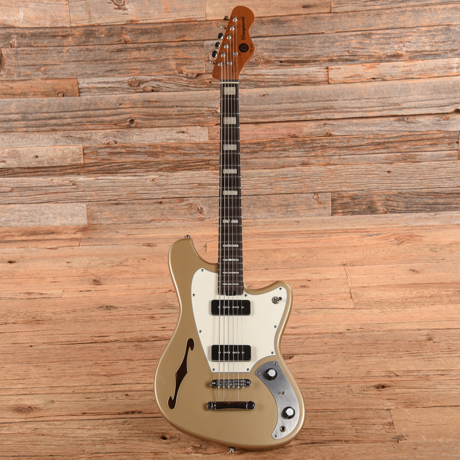 Orangewood Del Sol Baritone Gold Electric Guitars / Semi-Hollow