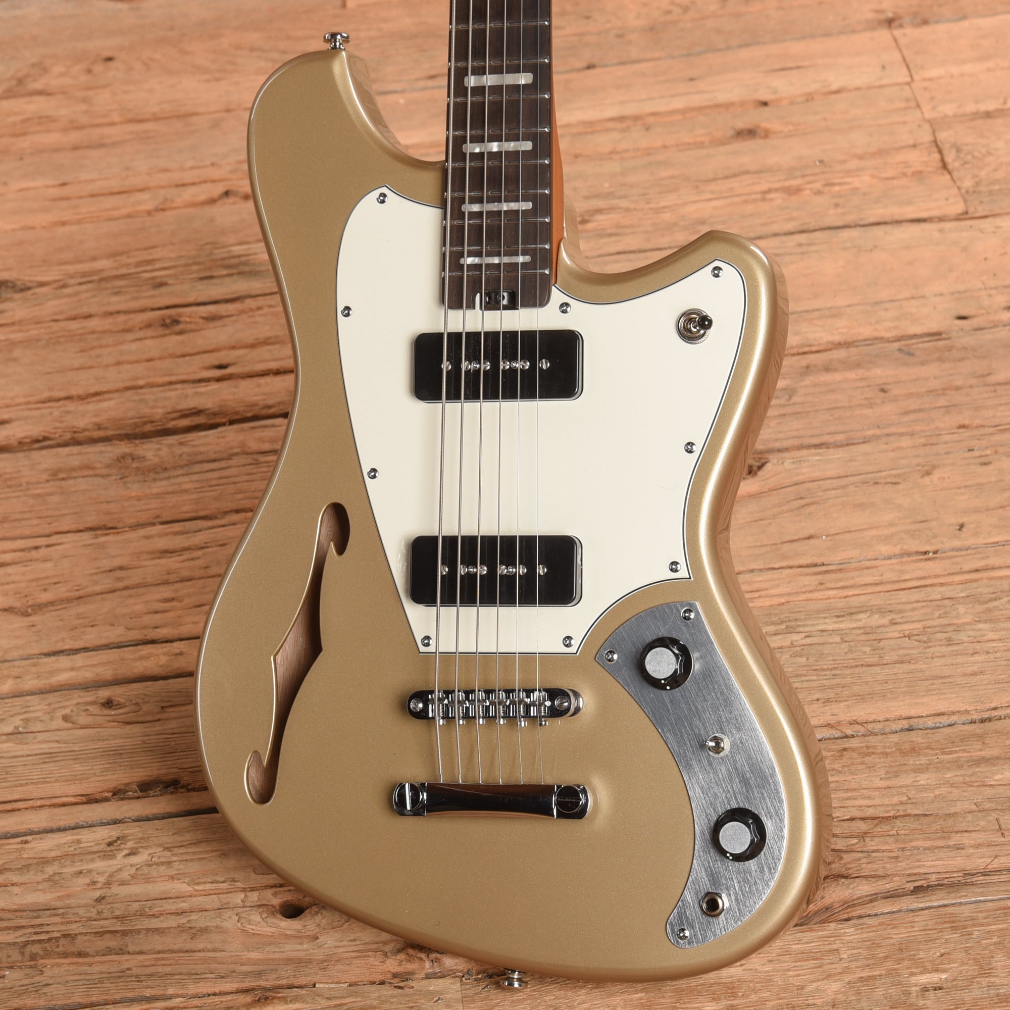 Orangewood Del Sol Baritone Gold Electric Guitars / Semi-Hollow