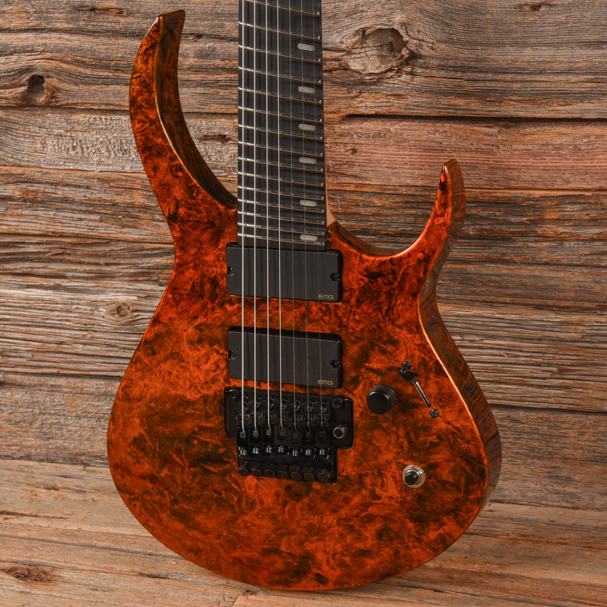 Ormsby RC One Rusty Cooley Signature 7-String Orange Marblizer Electric Guitars / Solid Body