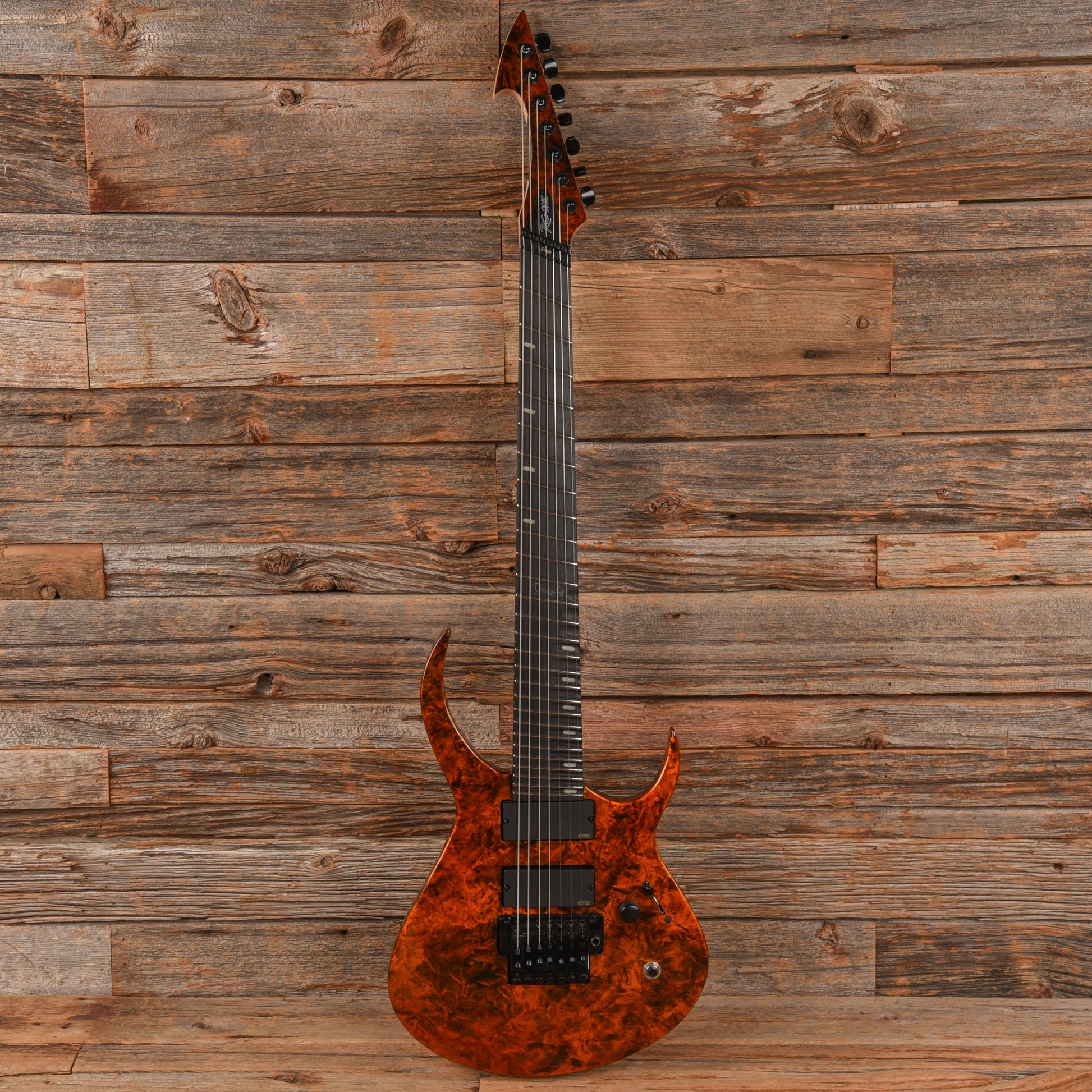 Ormsby RC One Rusty Cooley Signature 7-String Orange Marblizer Electric Guitars / Solid Body