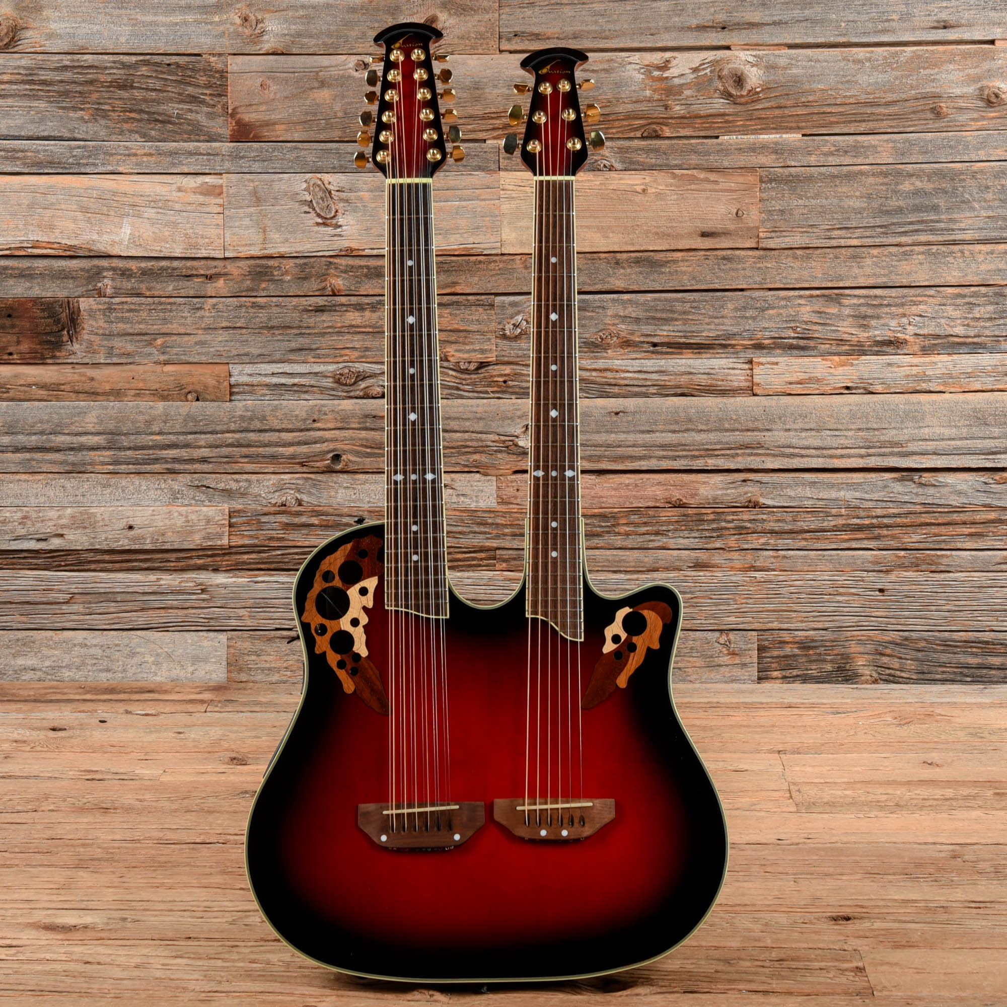 Ovation CSE225 Celebrity Double Neck Sunburst Acoustic Guitars / 12-String
