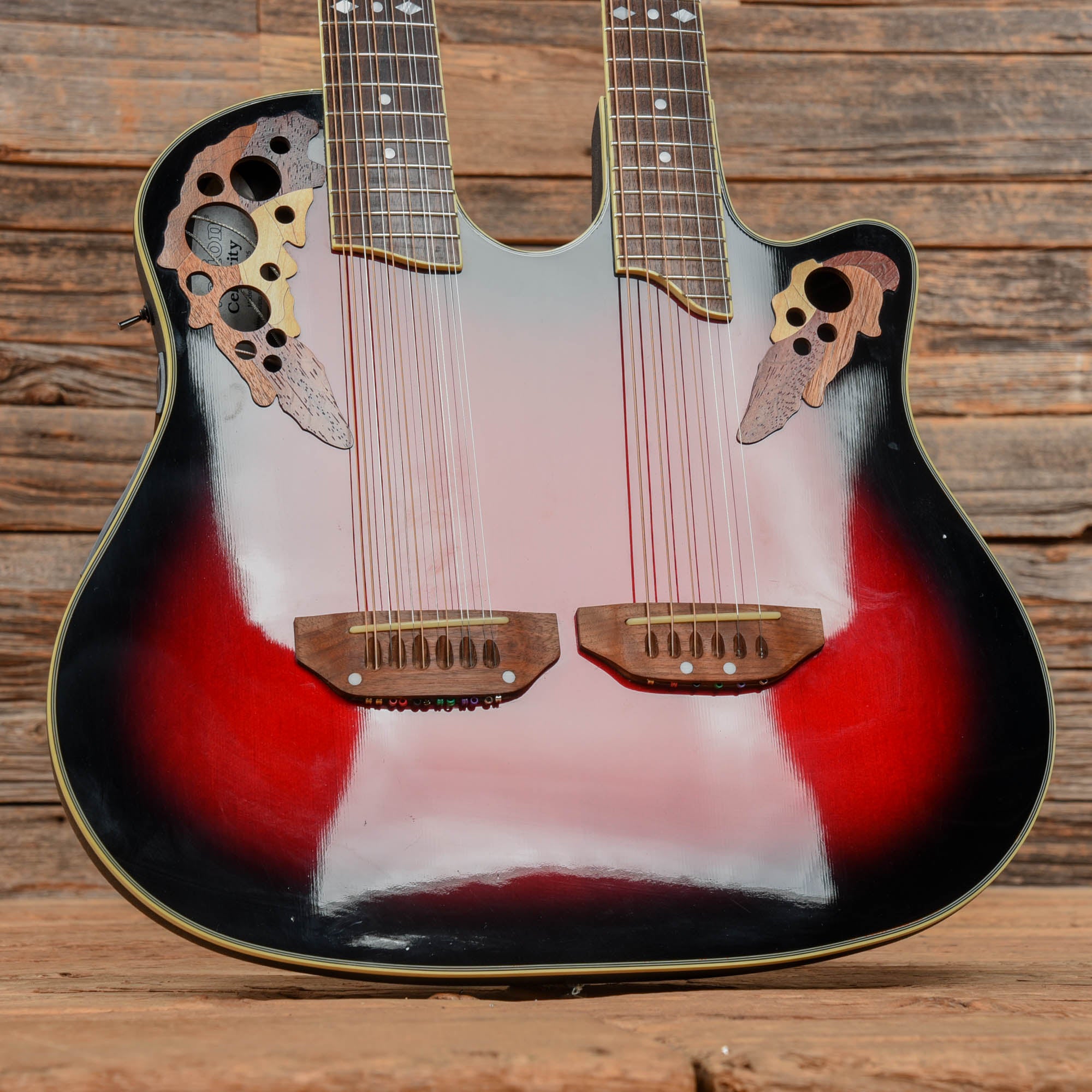 Ovation CSE225 Celebrity Double Neck Sunburst Acoustic Guitars / 12-String