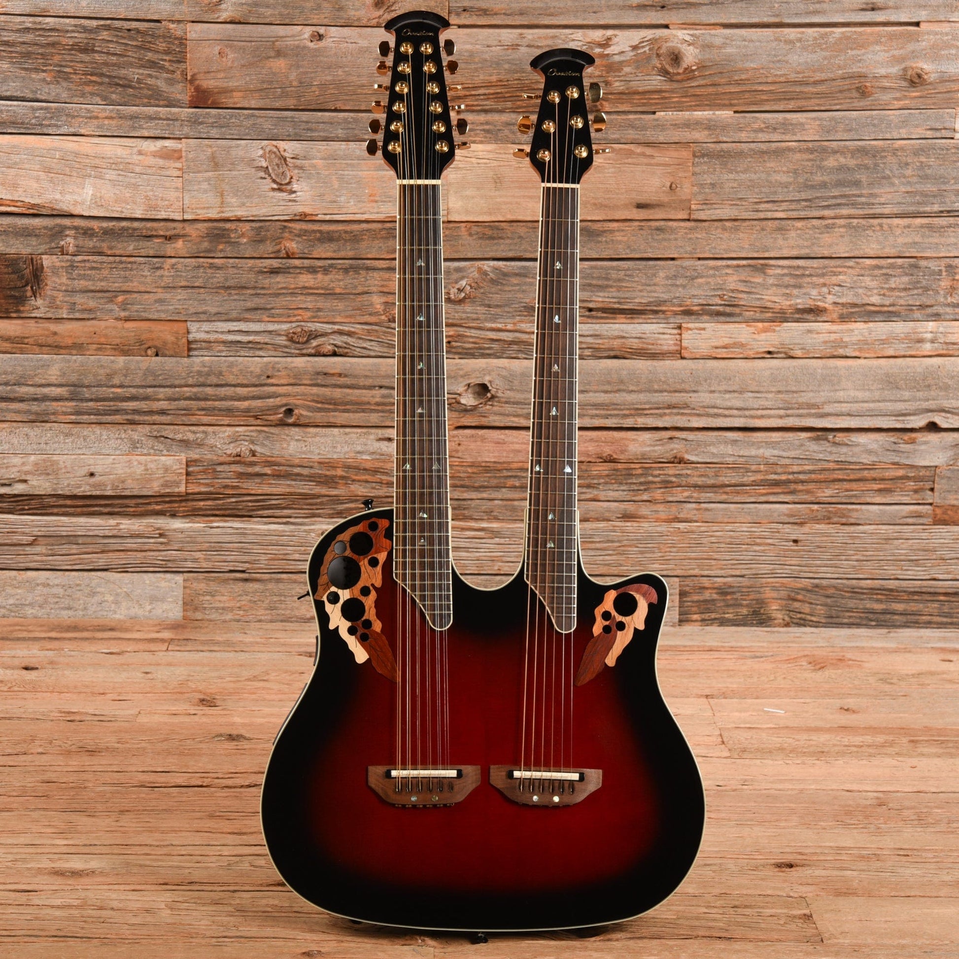 Ovation CSE225 Celebrity Double Neck Sunburst Acoustic Guitars / Built-in Electronics