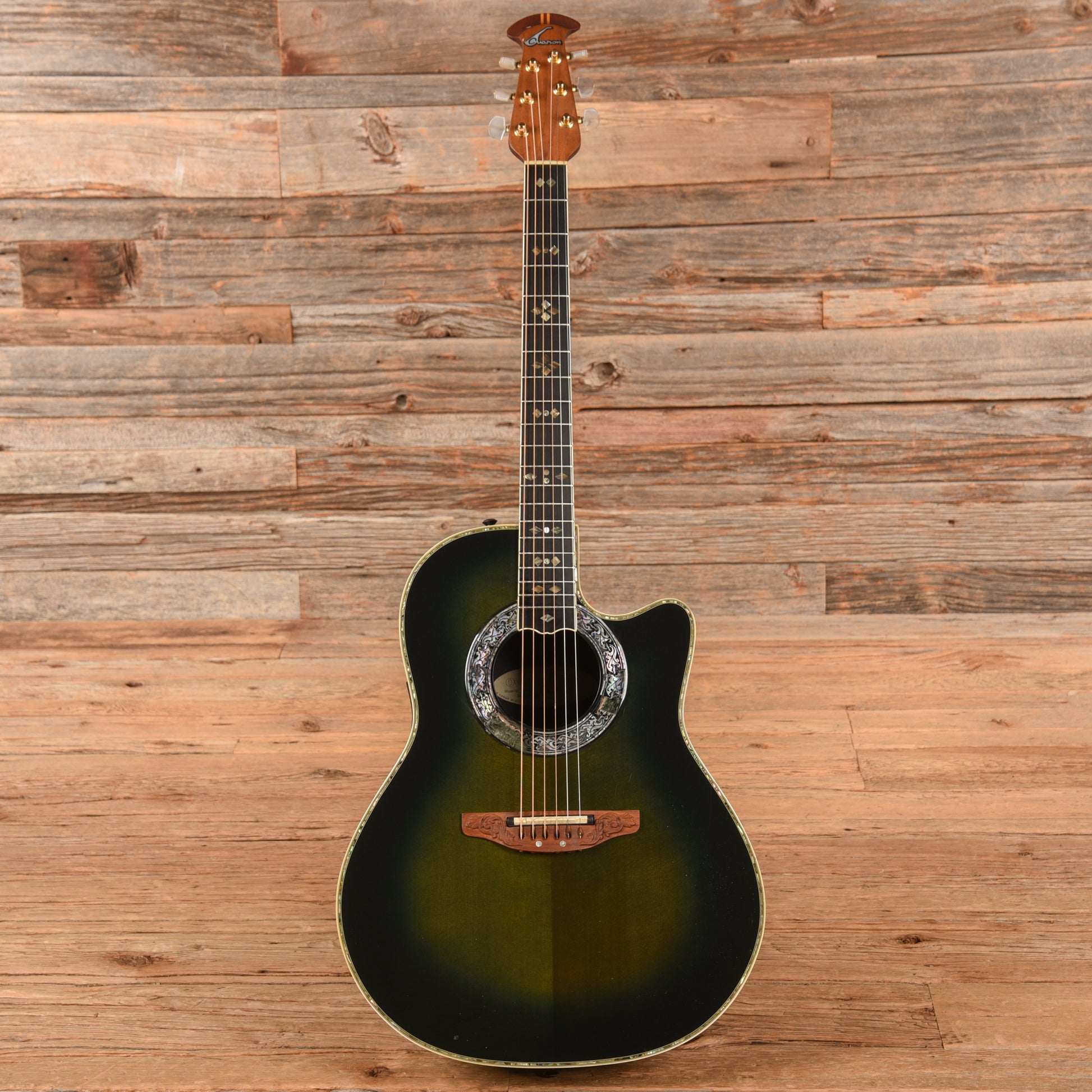 Ovation 1769 Custom Legend Green Burst Acoustic Guitars / OM and Auditorium