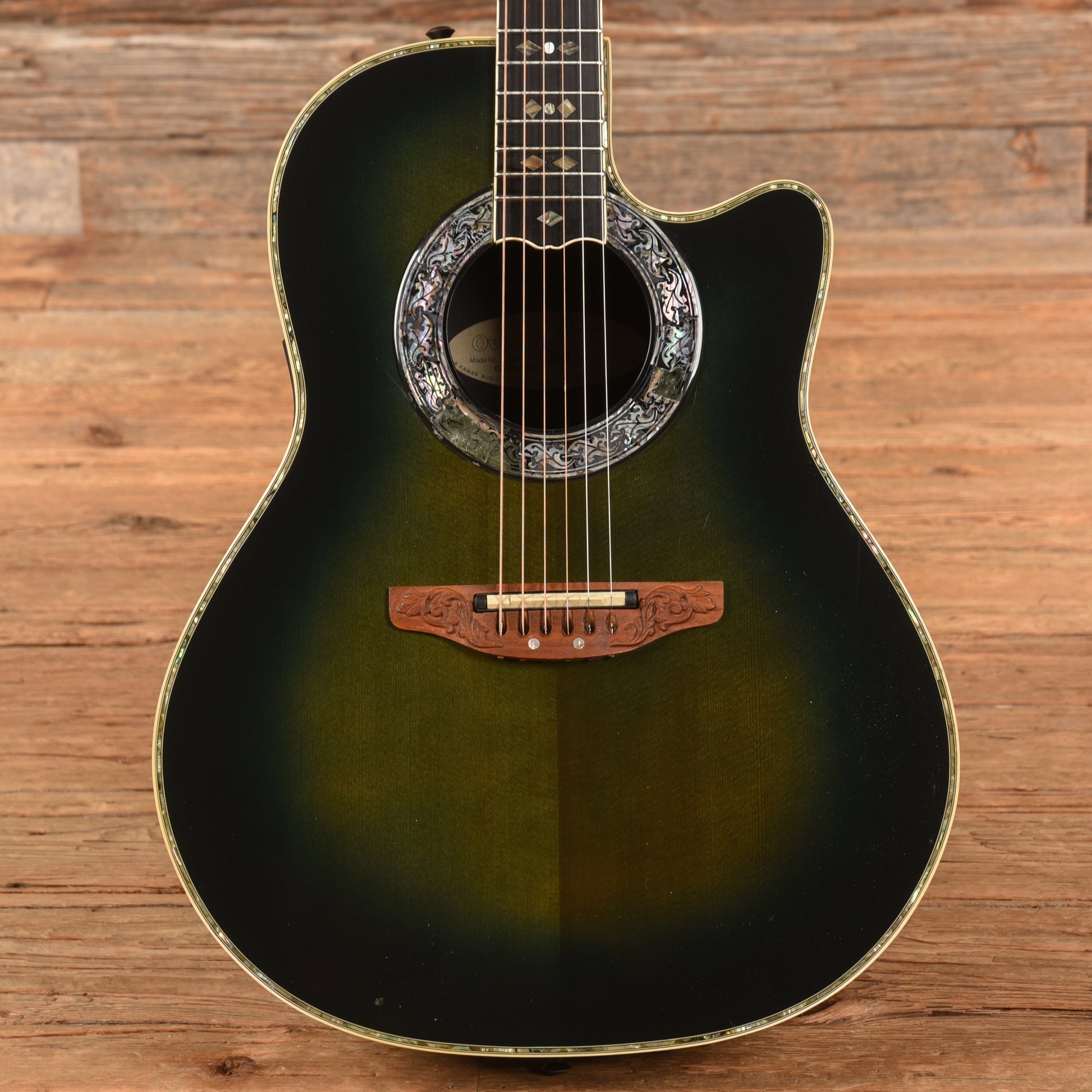 Ovation 1769 Custom Legend Green Burst Acoustic Guitars / OM and Auditorium