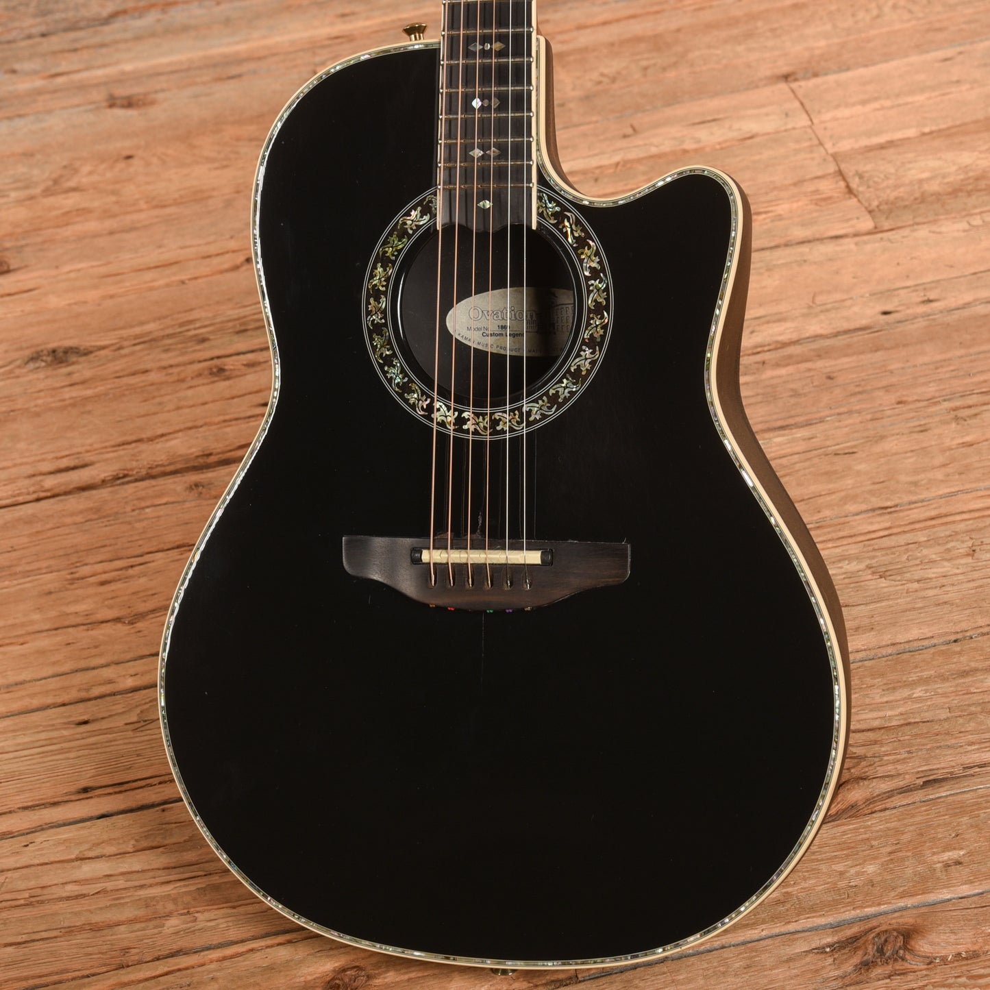 Ovation 1869 Custom Legend Black Acoustic Guitars / OM and Auditorium