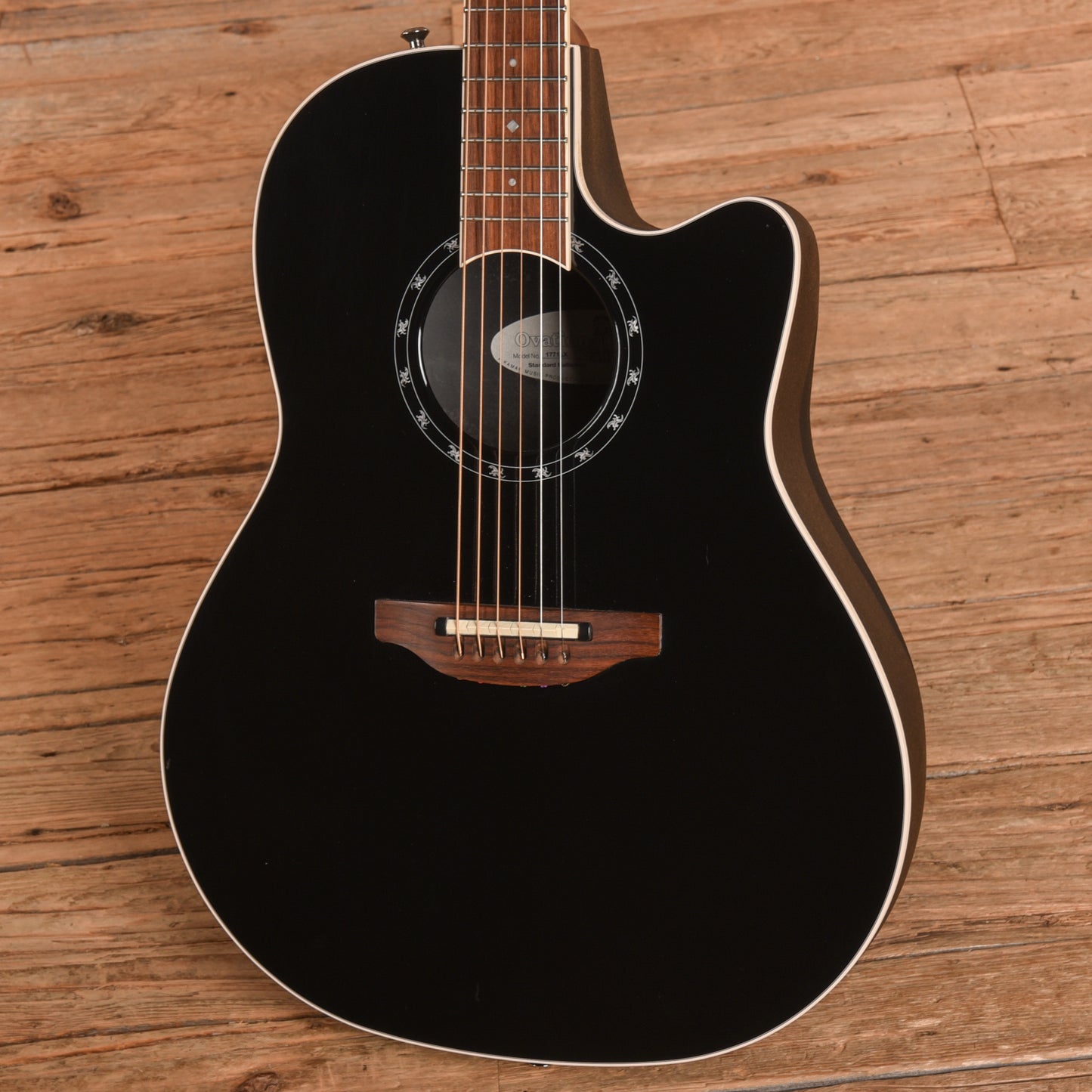 Ovation Balladeer Model 1771LX Black Acoustic Guitars / OM and Auditorium