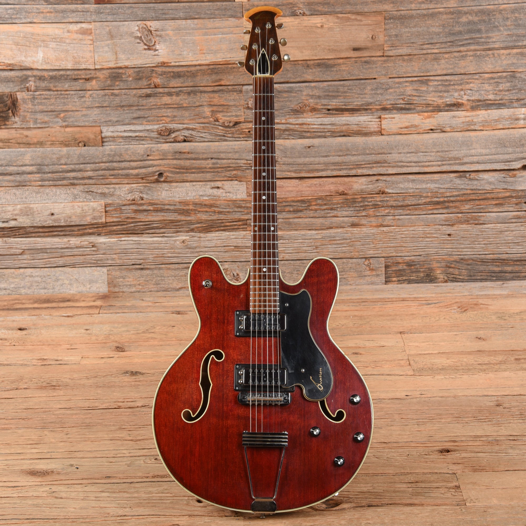 Ovation Tornado Red 1970s Electric Guitars / Semi-Hollow