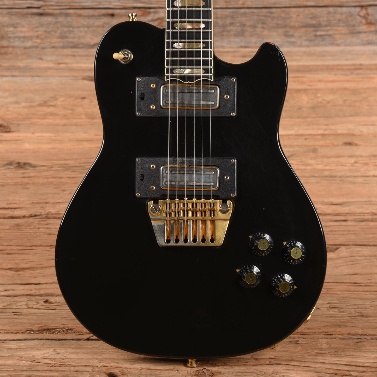 Ovation UK II Black Electric Guitars / Solid Body