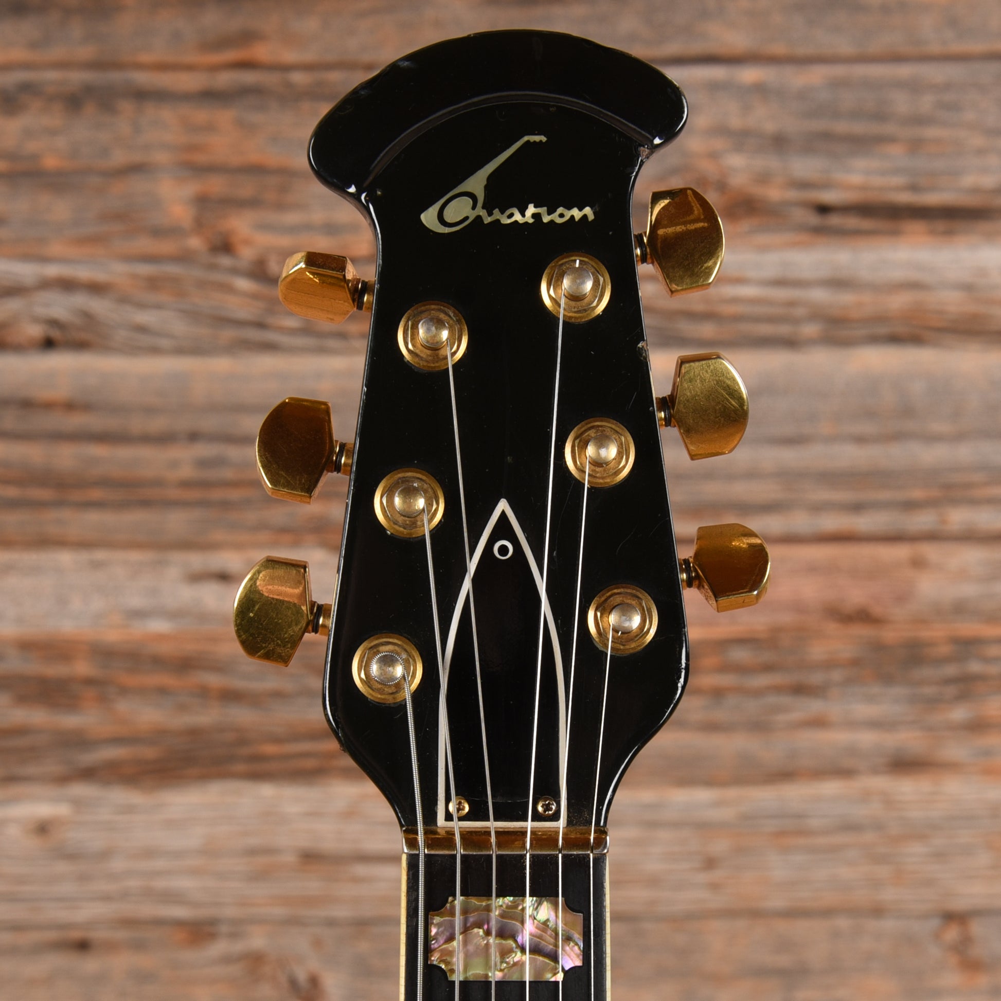 Ovation UK II Black Electric Guitars / Solid Body