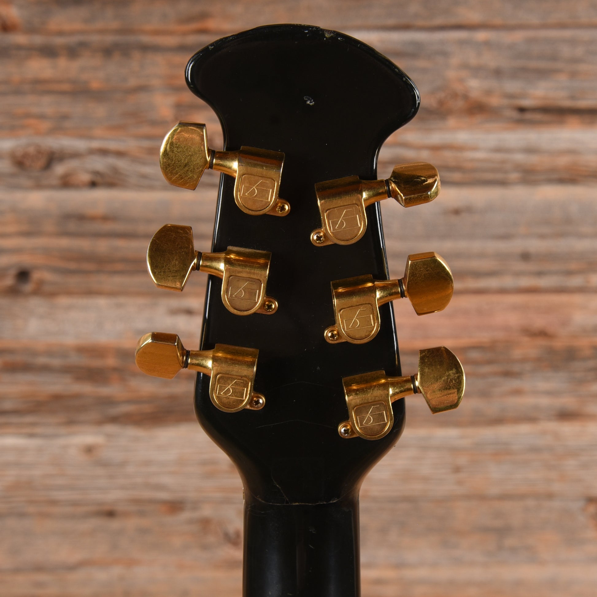 Ovation UK II Black Electric Guitars / Solid Body