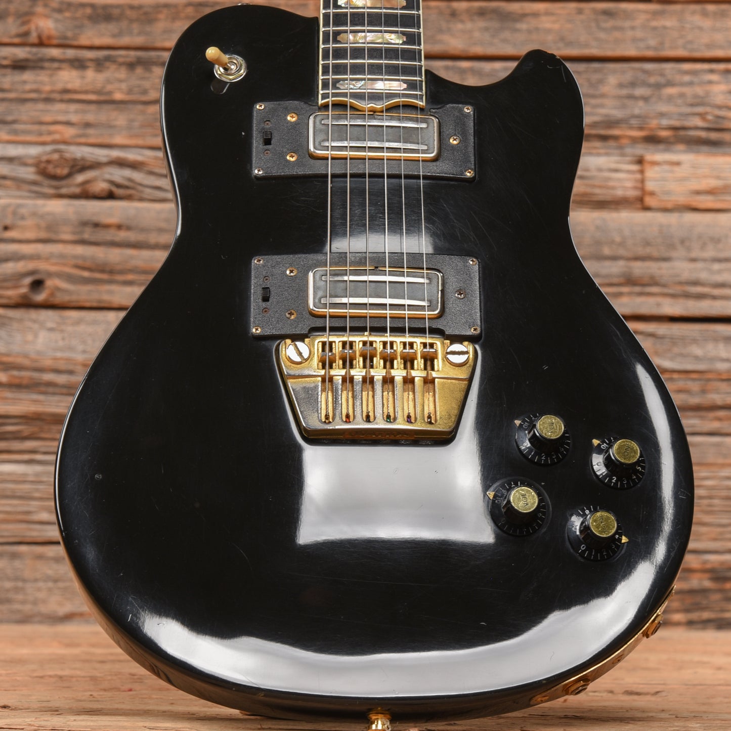 Ovation UK II Black Electric Guitars / Solid Body