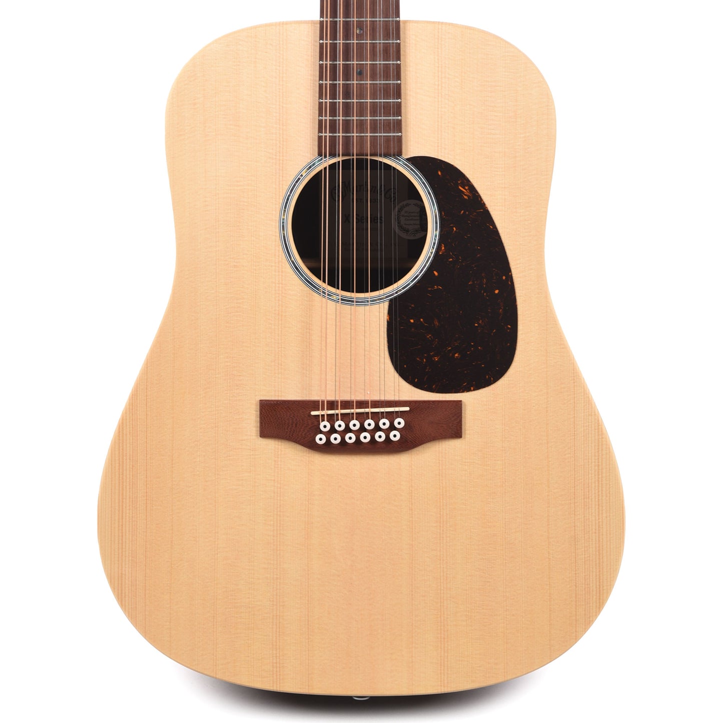 Martin D-X2E 12-String Spruce/Brazilian Rosewood Pattern HPL Natural