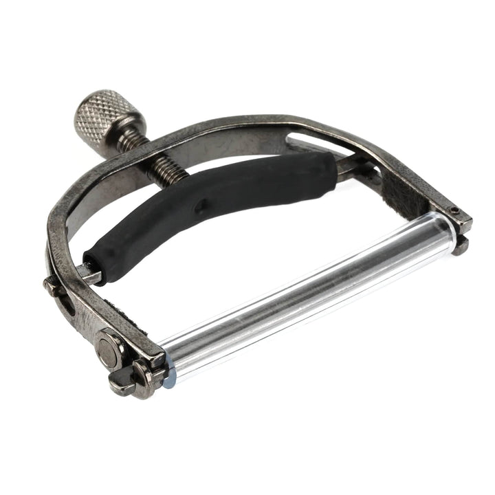 Capotasto Paige Original P-6E-Wide Per Chitarra Acustica 6 Corde - In Ebano, Design Sottile, Tensione Controllabile, Da Fissare Dietro La Sella
