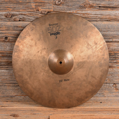 Paiste 502 Bronze 20" Ride Cymbals