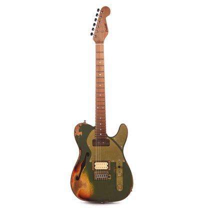 Paoletti Nancy Lounge HS Army Green Relic Electric Guitars / Semi-Hollow