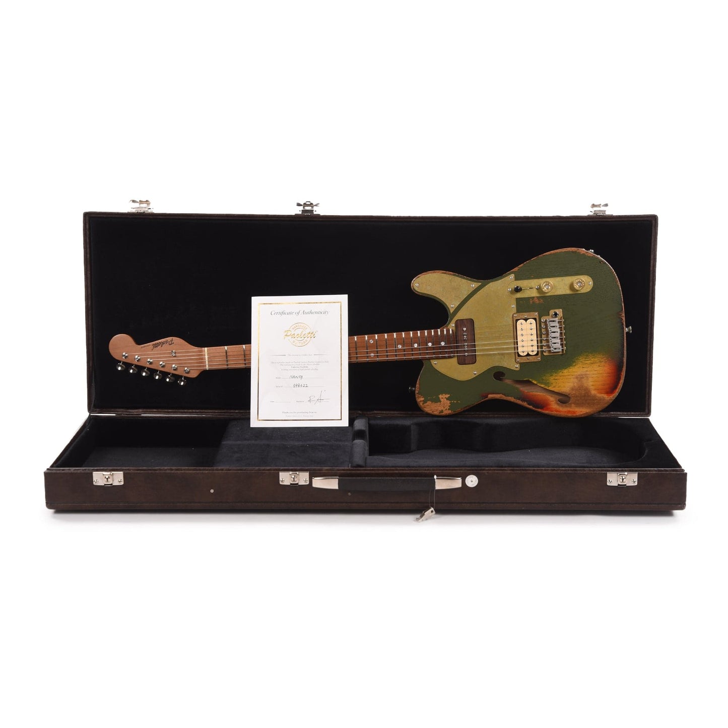 Paoletti Nancy Lounge HS Army Green Relic Electric Guitars / Semi-Hollow
