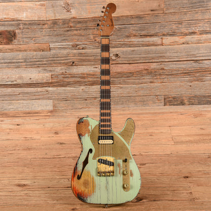 Paoletti Nancy Semi-Hollow Surf Green Electric Guitars / Semi-Hollow