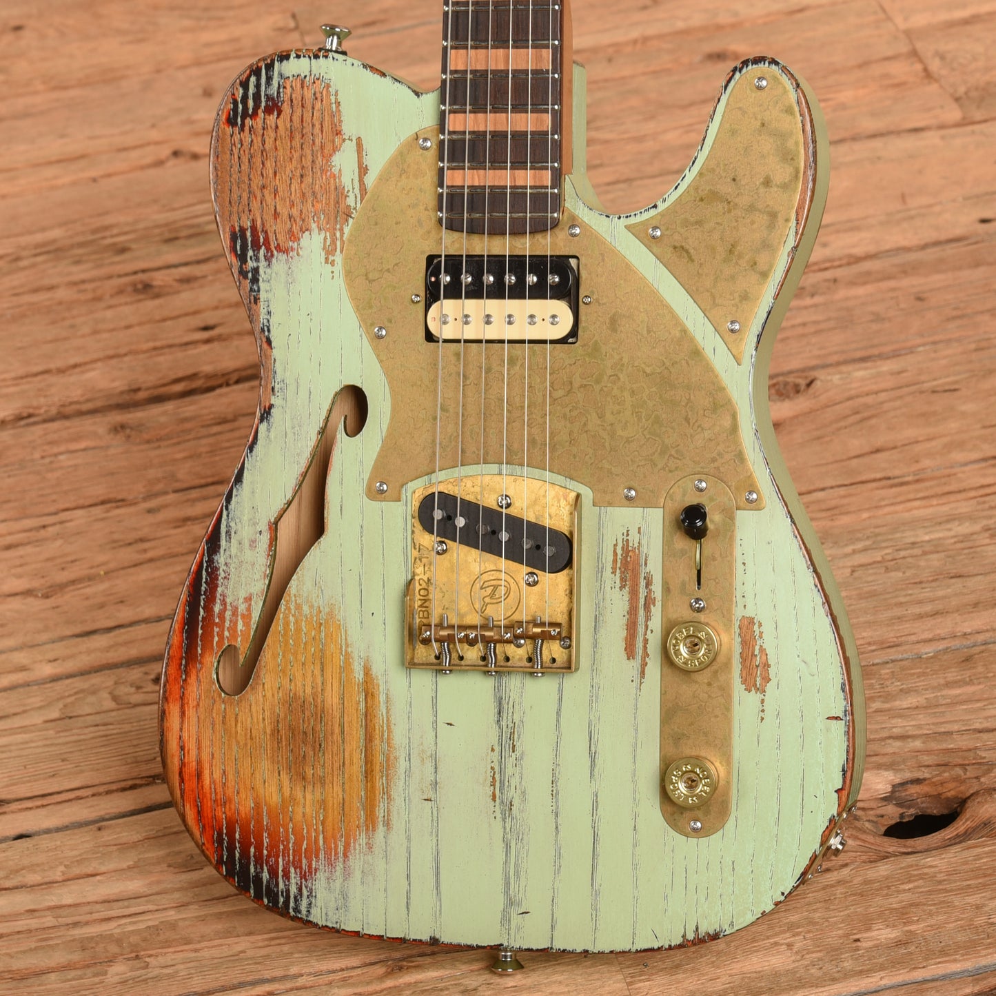 Paoletti Nancy Semi-Hollow Surf Green Electric Guitars / Semi-Hollow