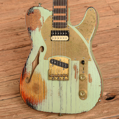 Paoletti Nancy Semi-Hollow Surf Green Electric Guitars / Semi-Hollow