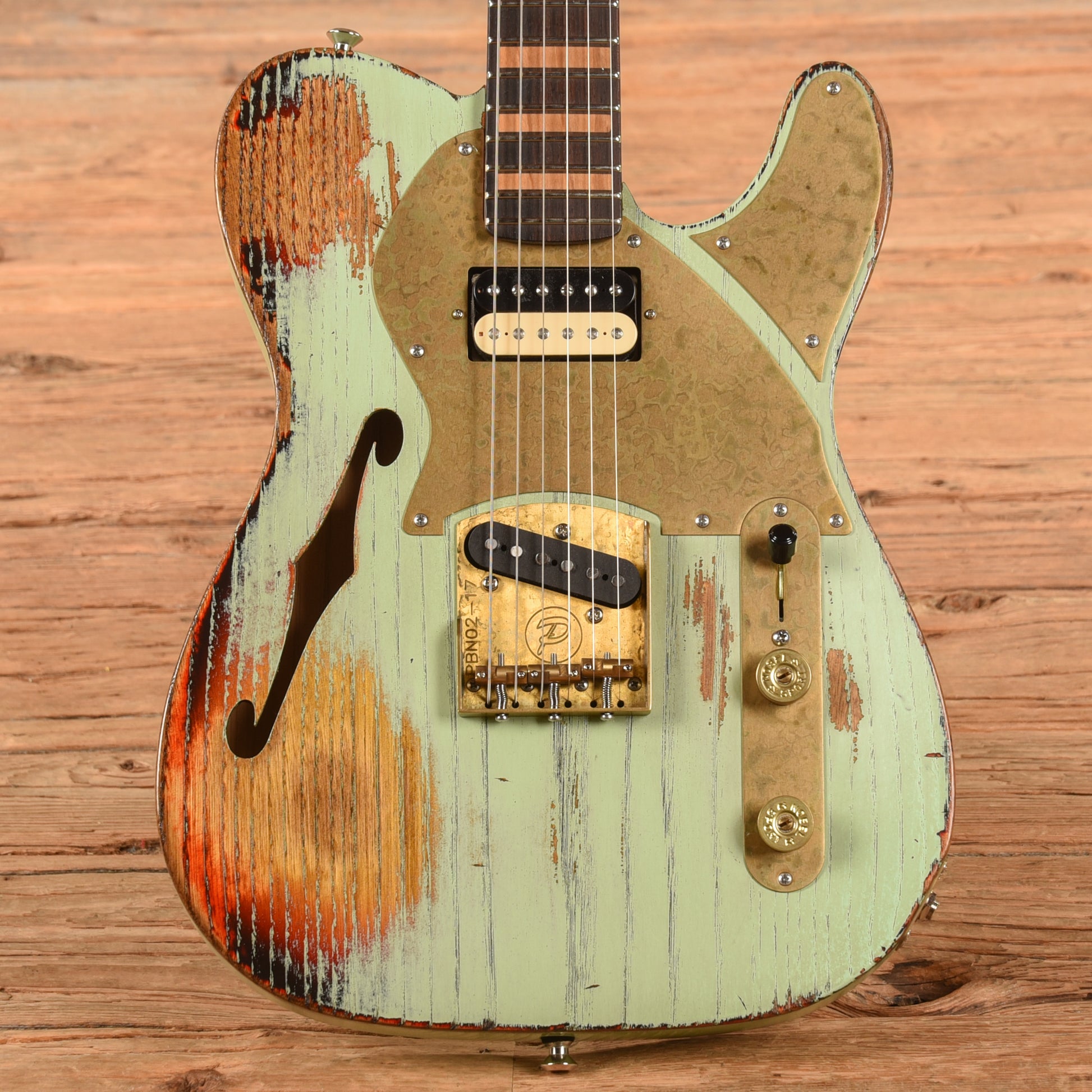 Paoletti Nancy Semi-Hollow Surf Green Electric Guitars / Semi-Hollow