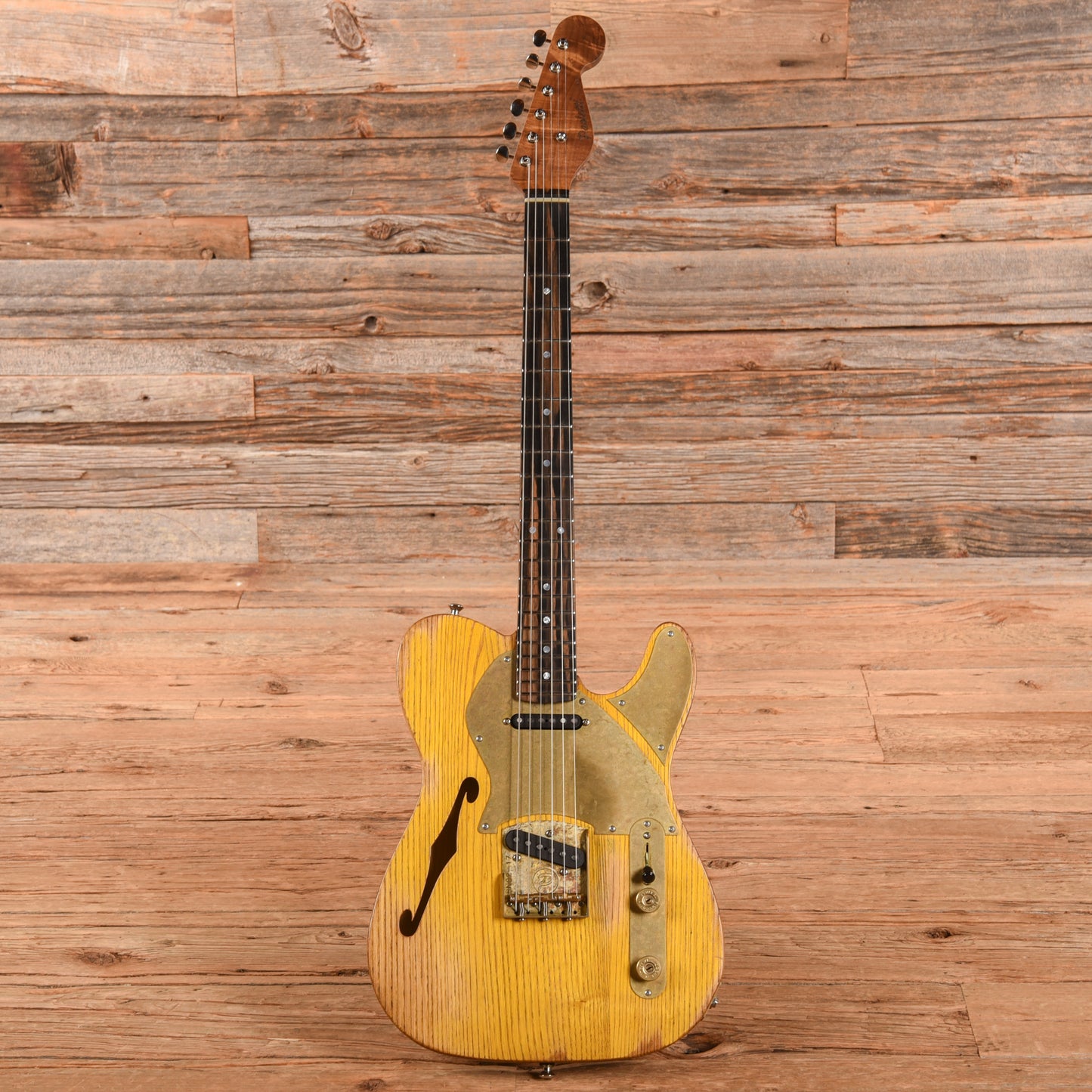 Paoletti Nancy Semi-Hollow Blonde Electric Guitars / Solid Body