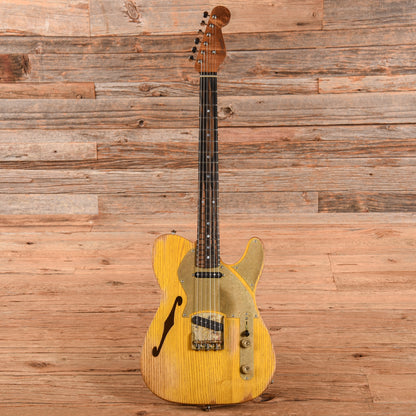 Paoletti Nancy Semi-Hollow Blonde Electric Guitars / Solid Body