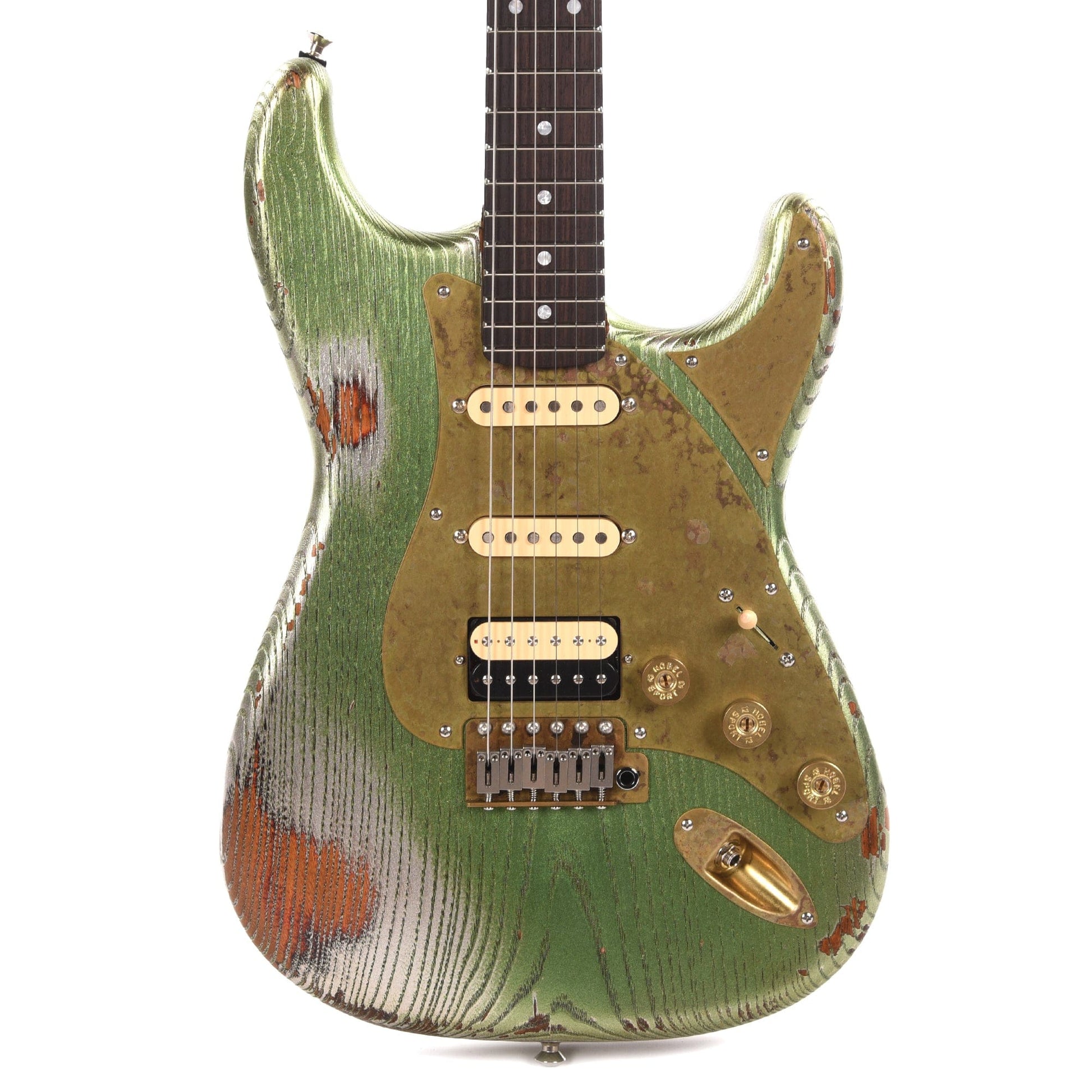 Paoletti Stratospheric Loft HSS Firemist Green Relic Electric Guitars / Solid Body