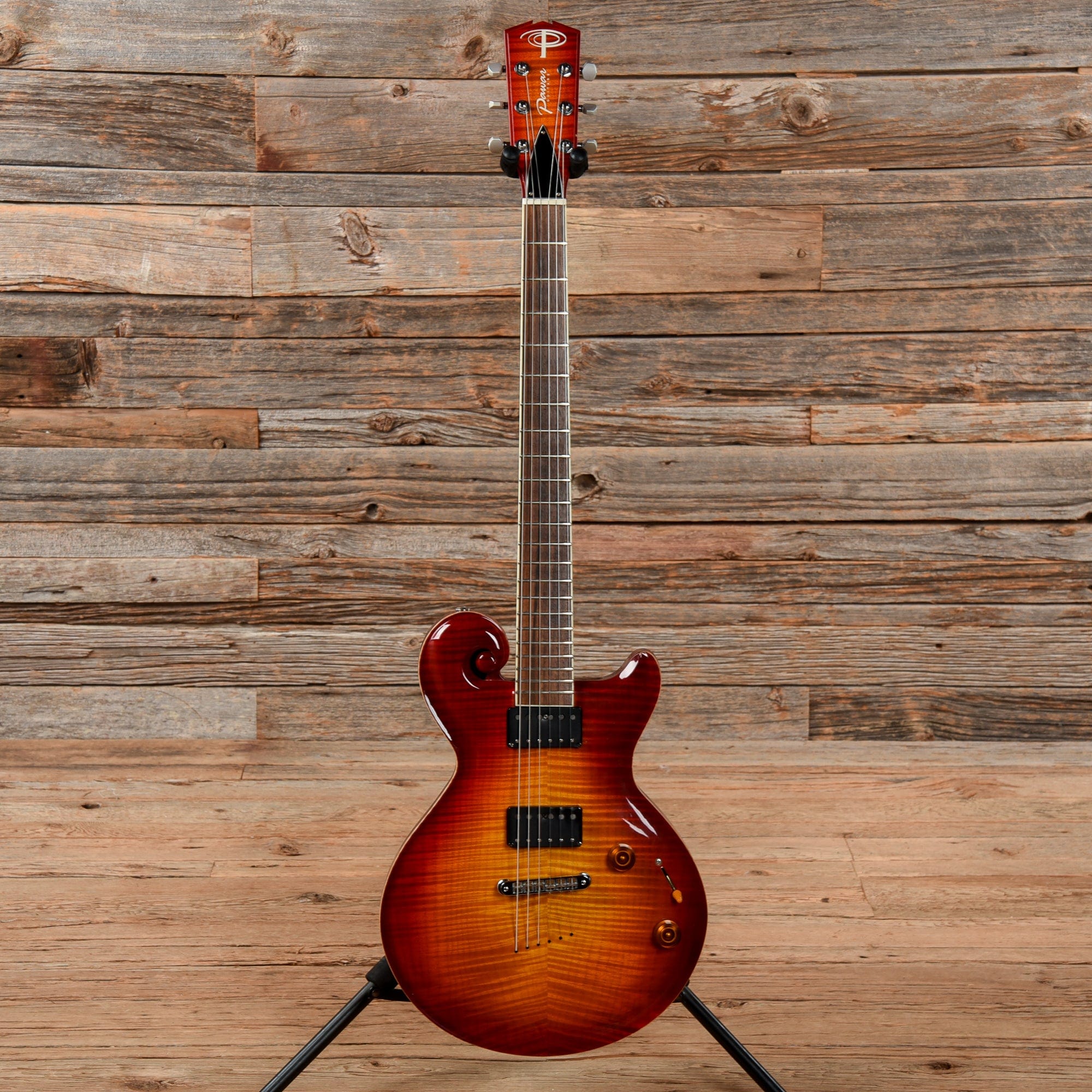 Pawar Solid Body Flame Top Sunburst Electric Guitars / Solid Body