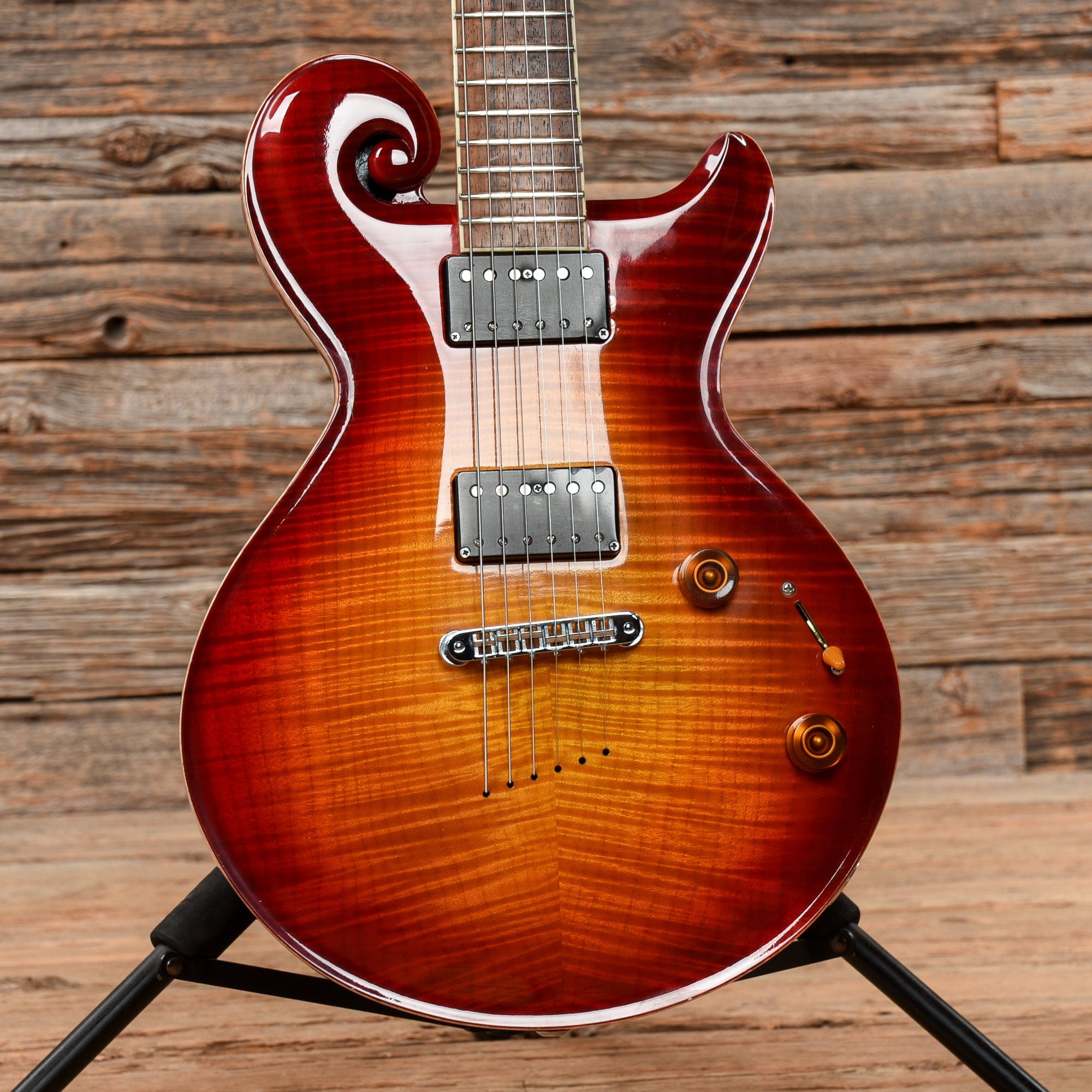 Pawar Solid Body Flame Top Sunburst Electric Guitars / Solid Body