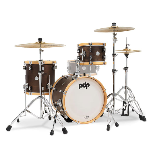 PDP Concept Maple 12/14/18 3pc. Drum Kit Walnut w/ Natural Hoops Drums and Percussion / Acoustic Drums / Full Acoustic Kits