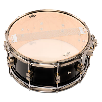 PDP Limited Edition 6.5x14 Piano Black Maple Snare Drum w/ Antique Bronze Hardware Snare Drums