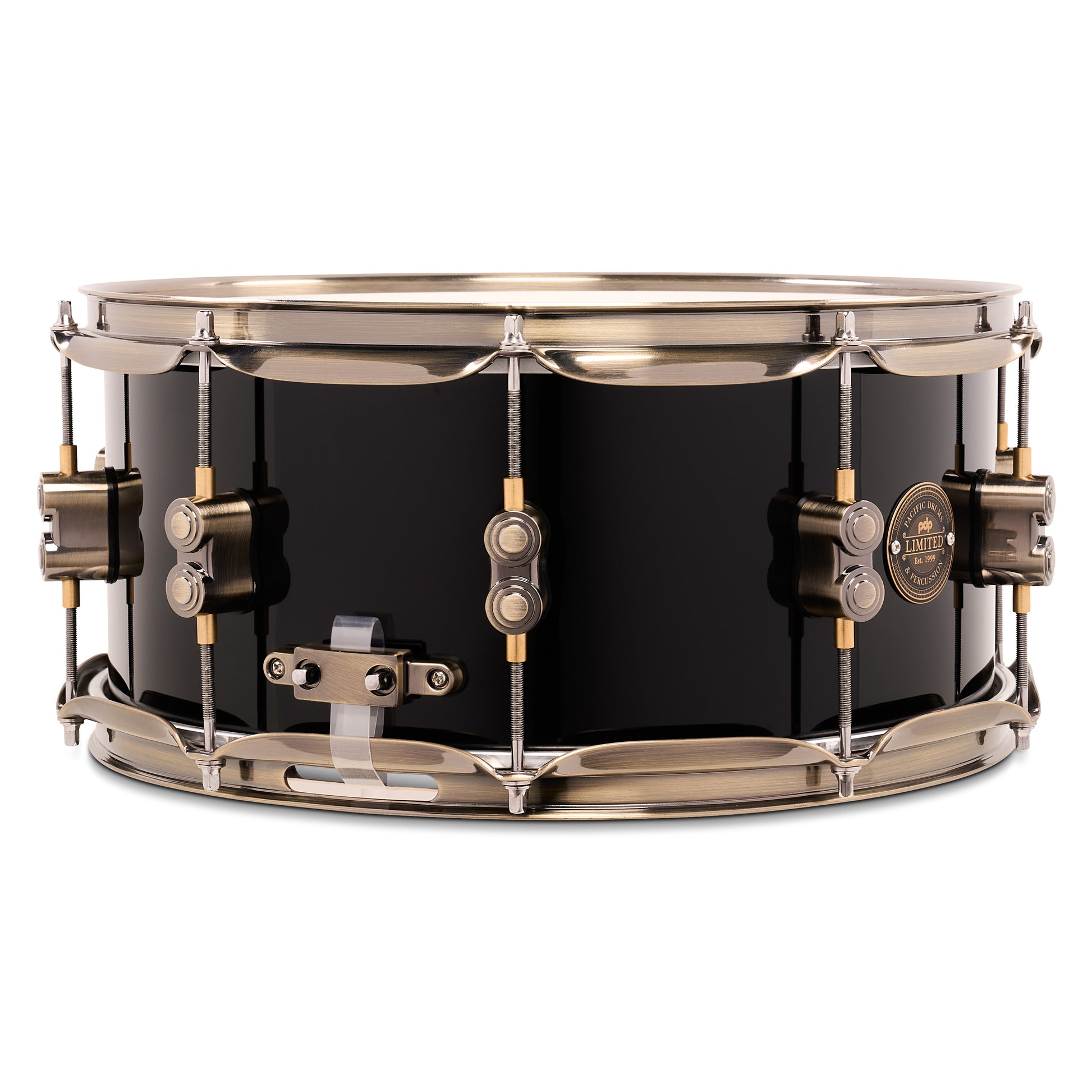 PDP Limited Edition 6.5x14 Piano Black Maple Snare Drum w/ Antique Bronze Hardware Snare Drums