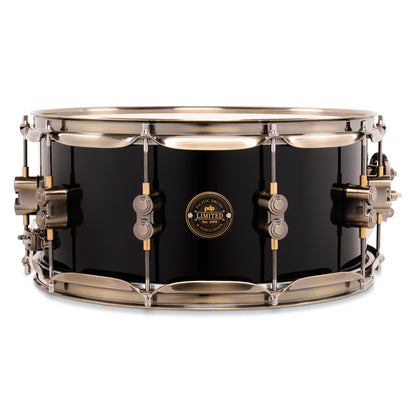 PDP Limited Edition 6.5x14 Piano Black Maple Snare Drum w/ Antique Bronze Hardware Snare Drums