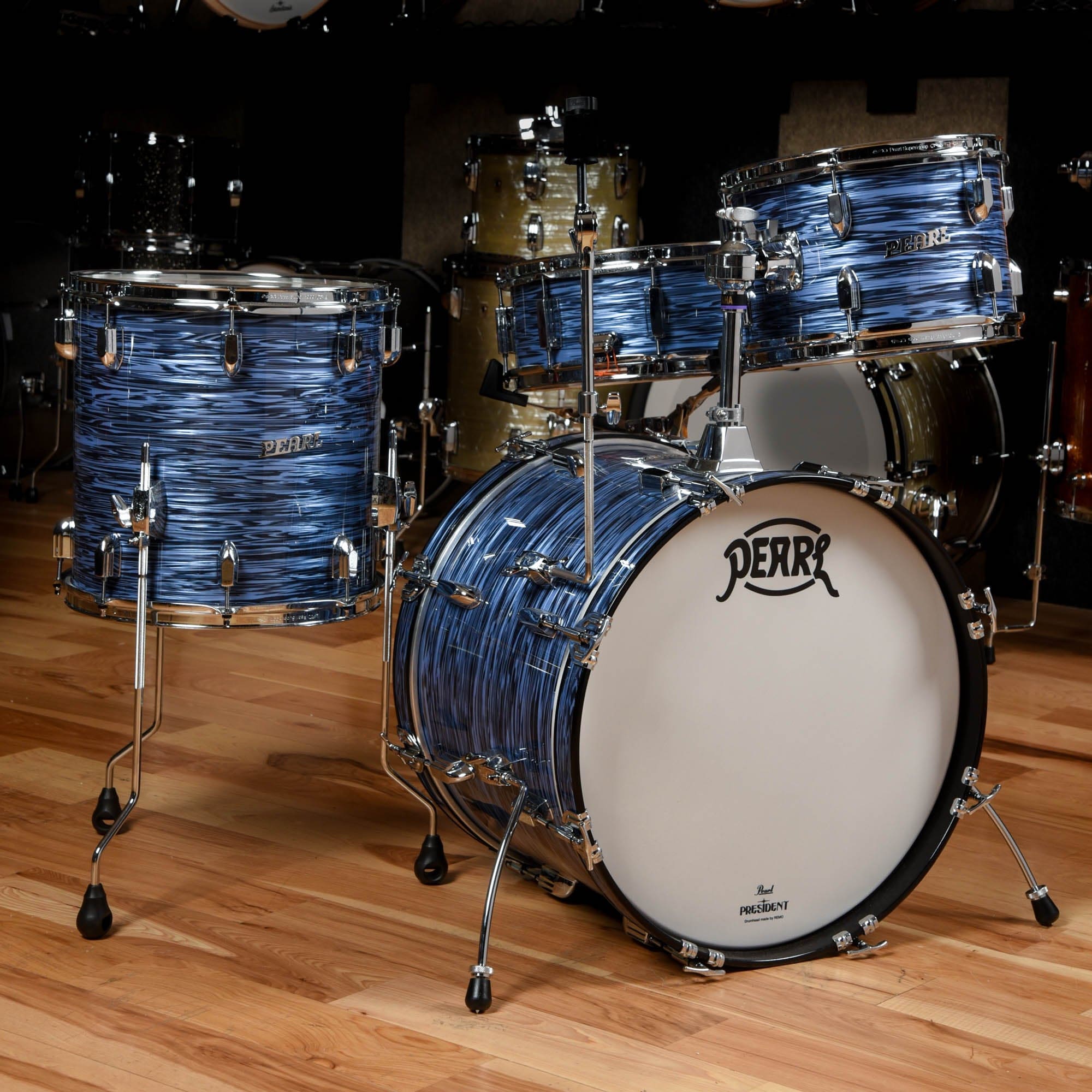 Pearl President Series Deluxe 4pc. Drum Kit Ocean Ripple USED 12/14/20/6.5x14 USED Drums and Percussion / Acoustic Drums / Full Acoustic Kits
