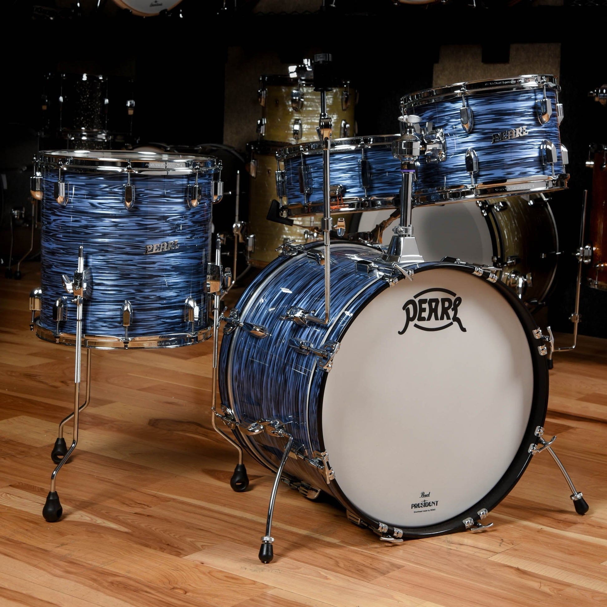 Pearl President Series Deluxe 4pc. Drum Kit Ocean Ripple USED 12/14/20/6.5x14 USED Drums and Percussion / Acoustic Drums / Full Acoustic Kits