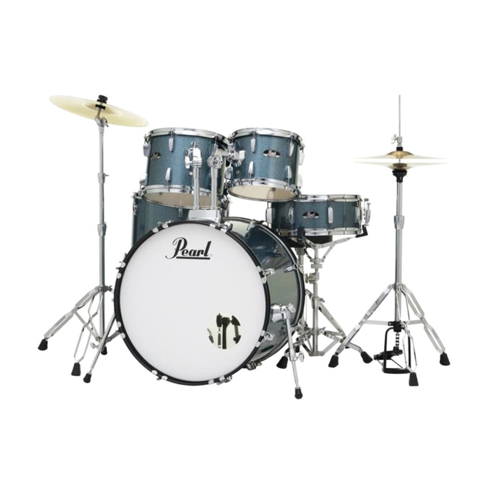 Pearl Roadshow 10/14/18/5x13 4pc. Drum Kit Aqua Blue Glitter w/Cymbals & Hdw Drums and Percussion / Acoustic Drums / Full Acoustic Kits
