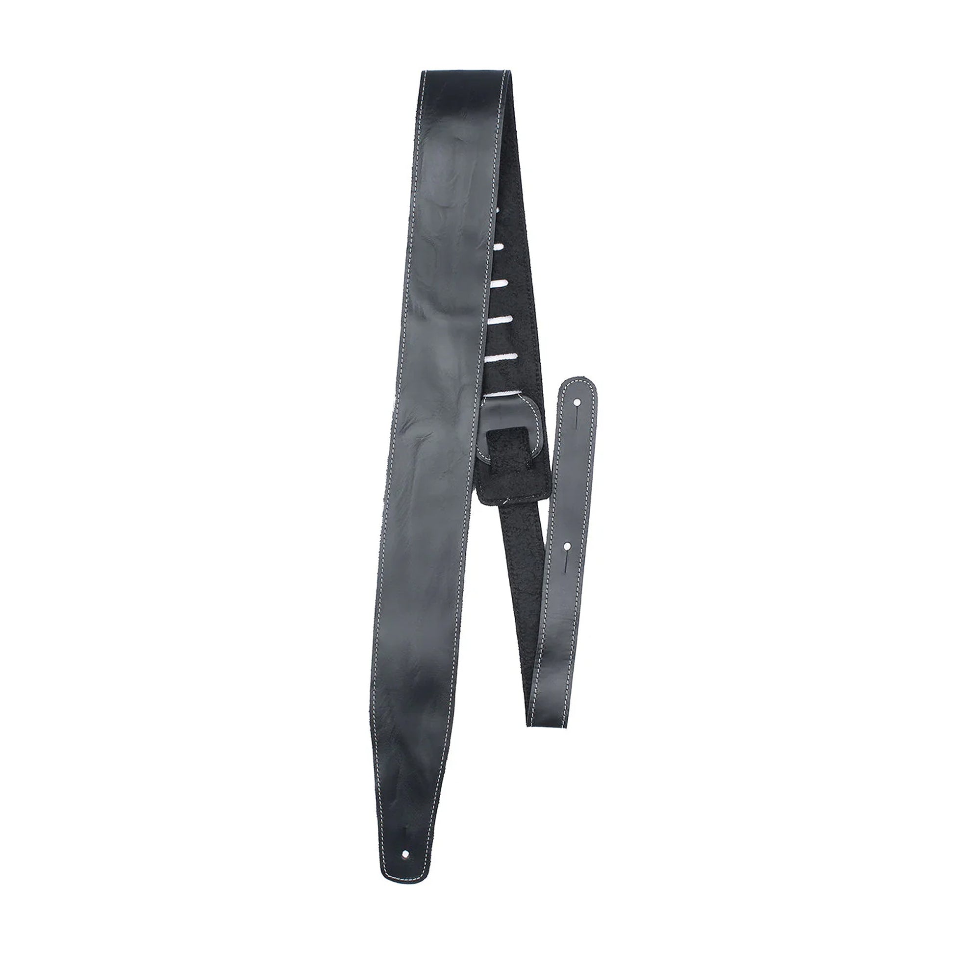 Perri's Baseball Leather 2.5" Black Guitar Strap Straps