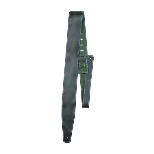 Perri's Baseball Leather 2.5" Green Guitar Strap Straps