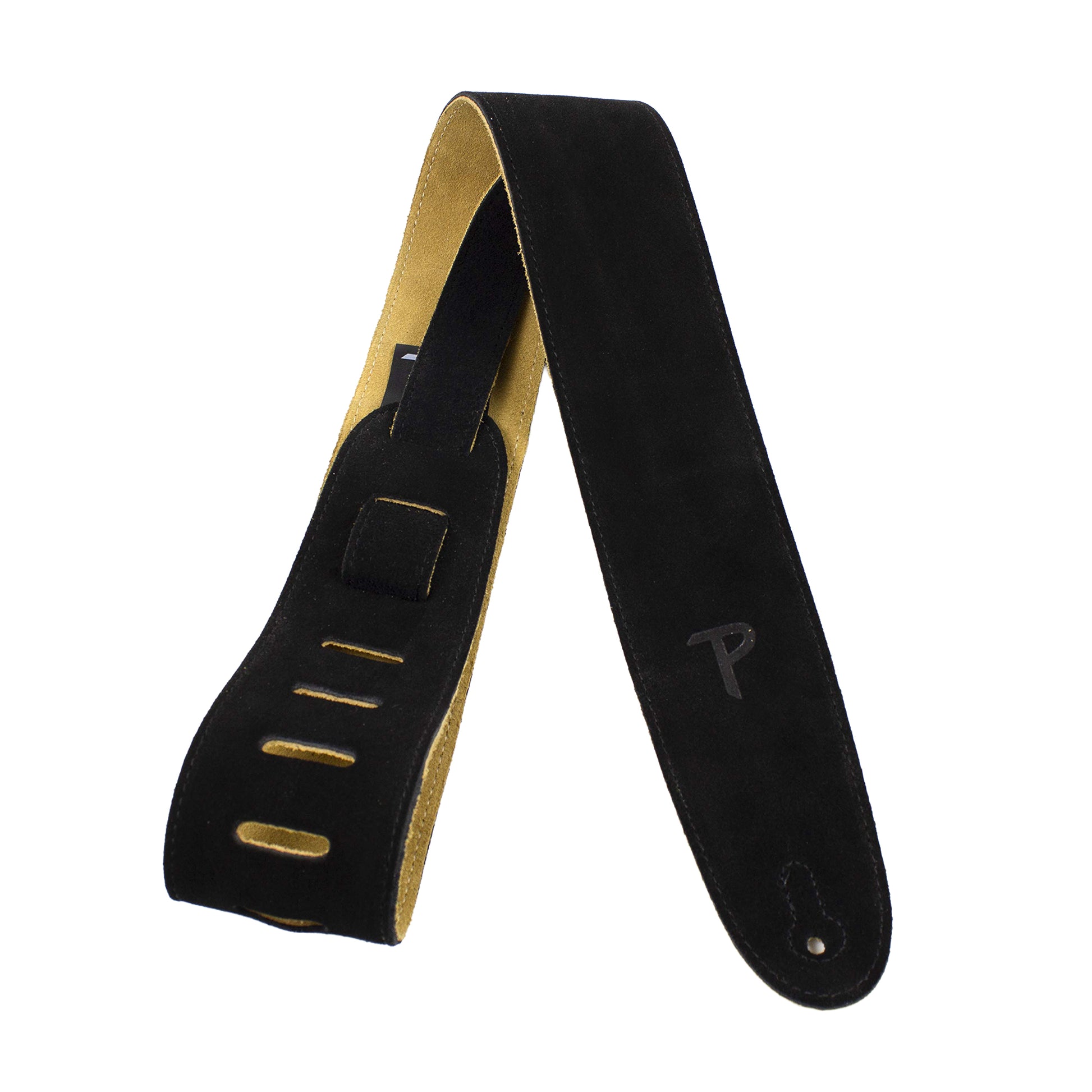 Perri's Leathers Soft Suede 2.5" Black Guitar Strap Straps