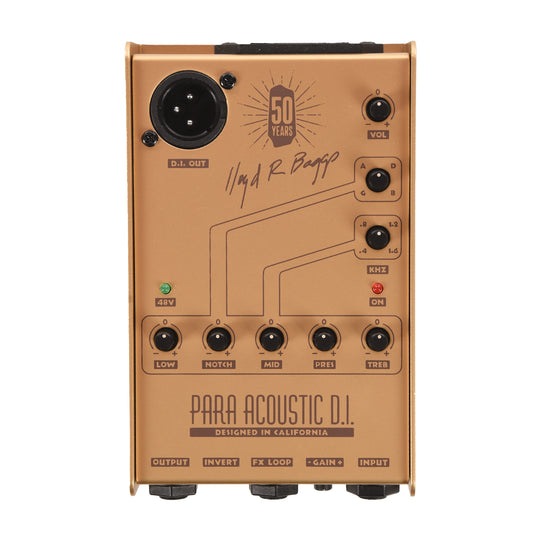 LR Baggs 50th Anniversary Para DI Acoustic Guitar Preamp + DI Gold