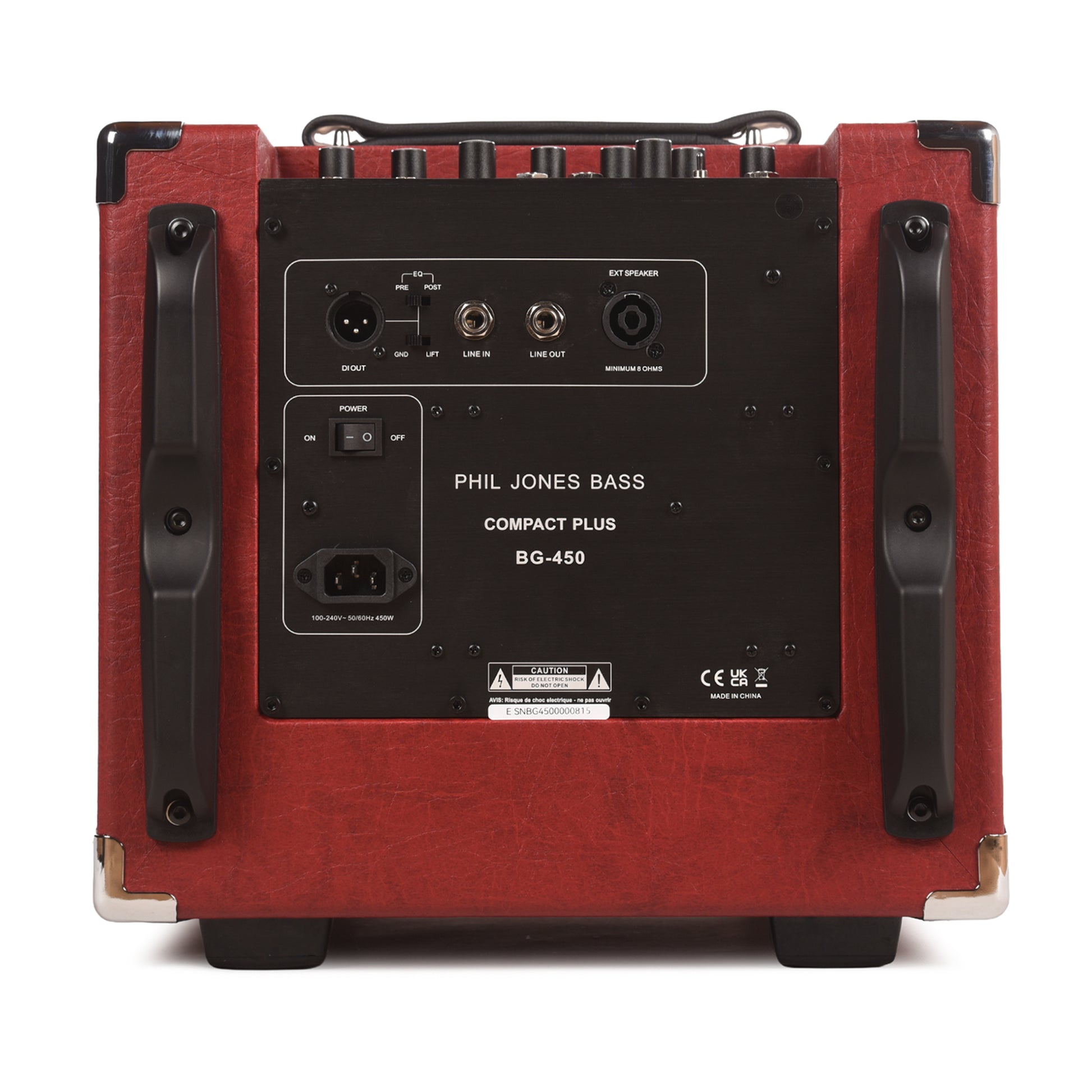 Phil Jones BG-450 Suitcase Compact Plus 500W 4x5 Bass Combo Amp Red Amps / Bass Amps / Bass Combos