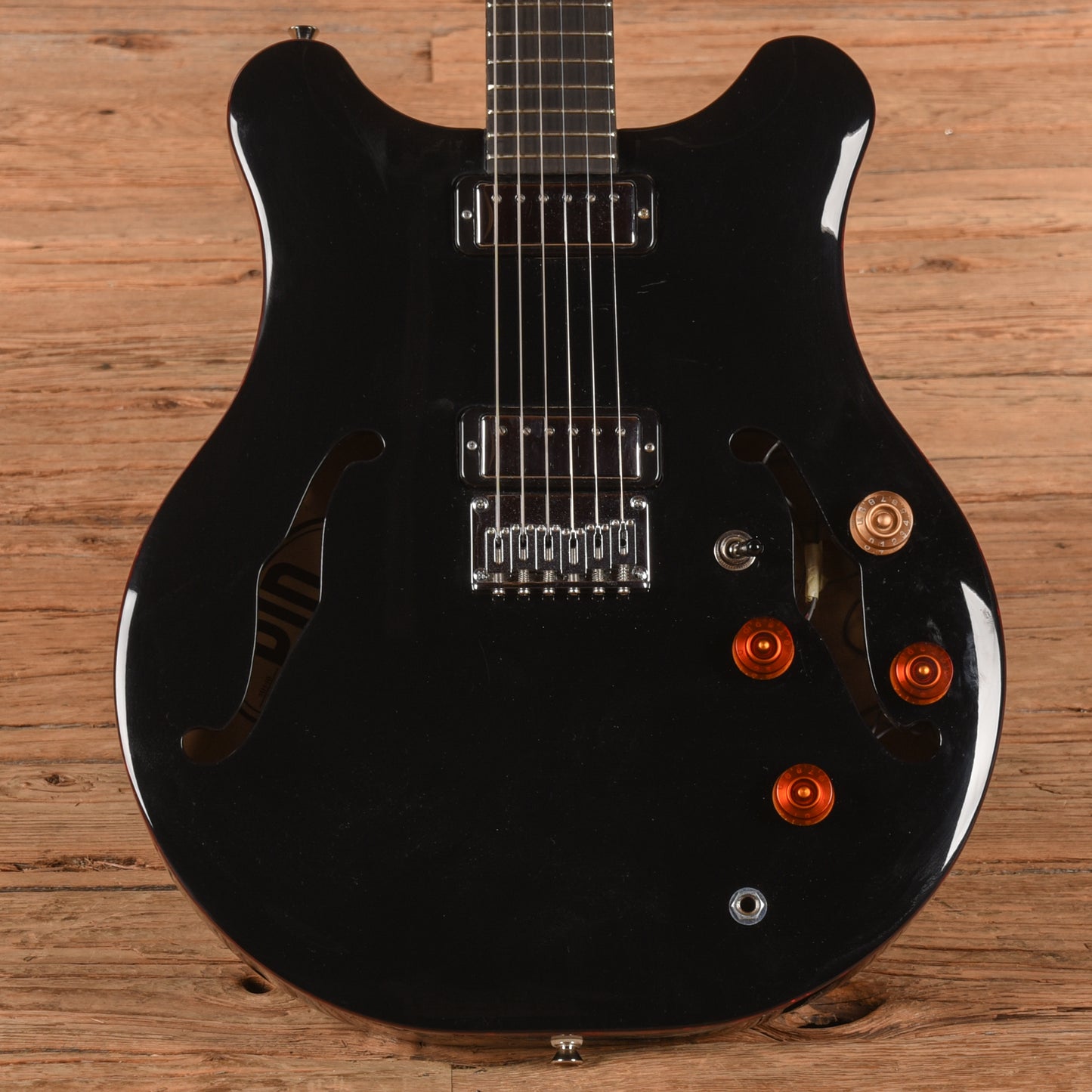 PJD Custom Semi-Hollow Black Electric Guitars / Semi-Hollow