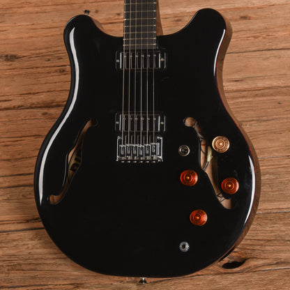 PJD Custom Semi-Hollow Black Electric Guitars / Semi-Hollow