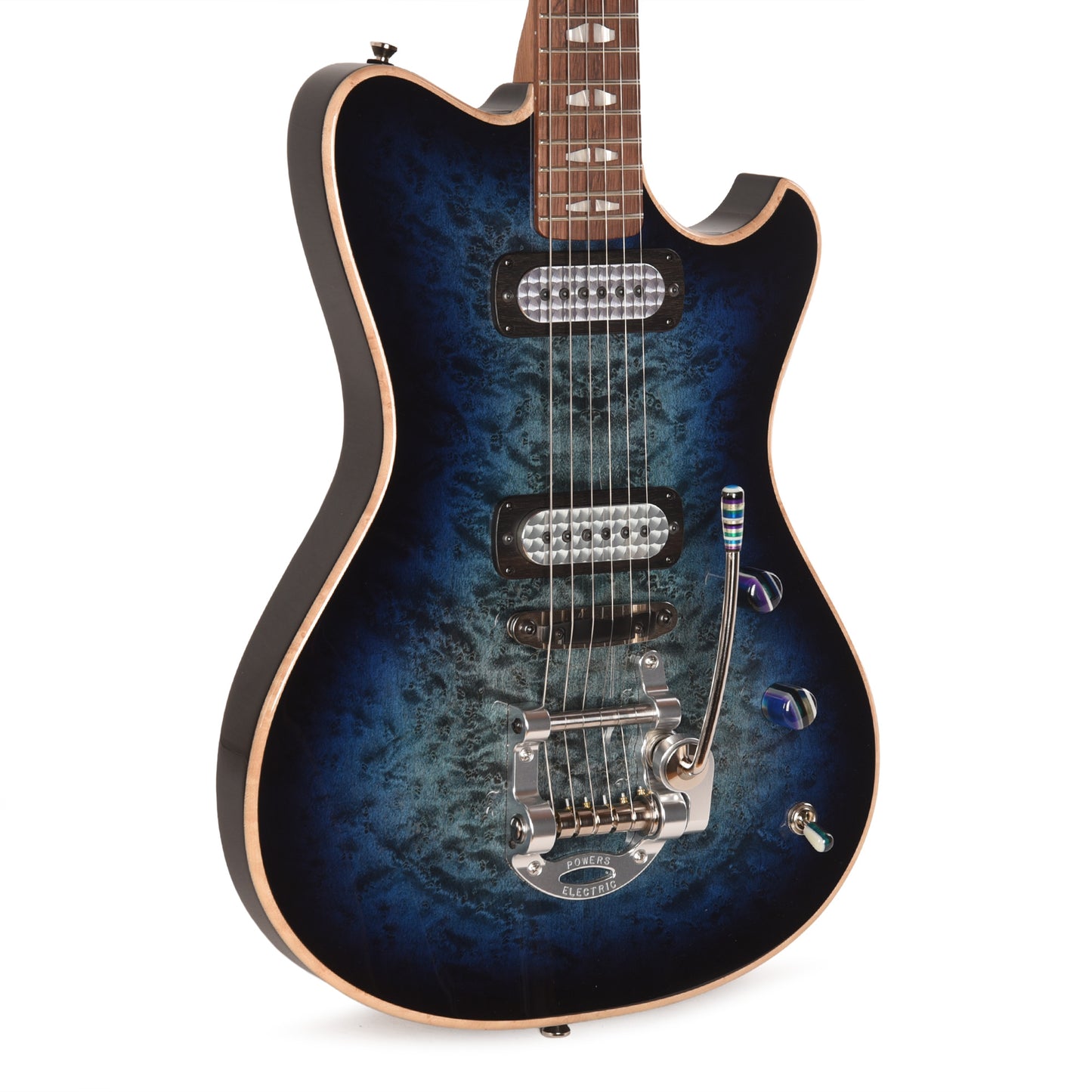 Powers Electric NAMM Exclusive A-Type Select Birdseye Maple Glacier Burst w/FF42 Pickups Electric Guitars