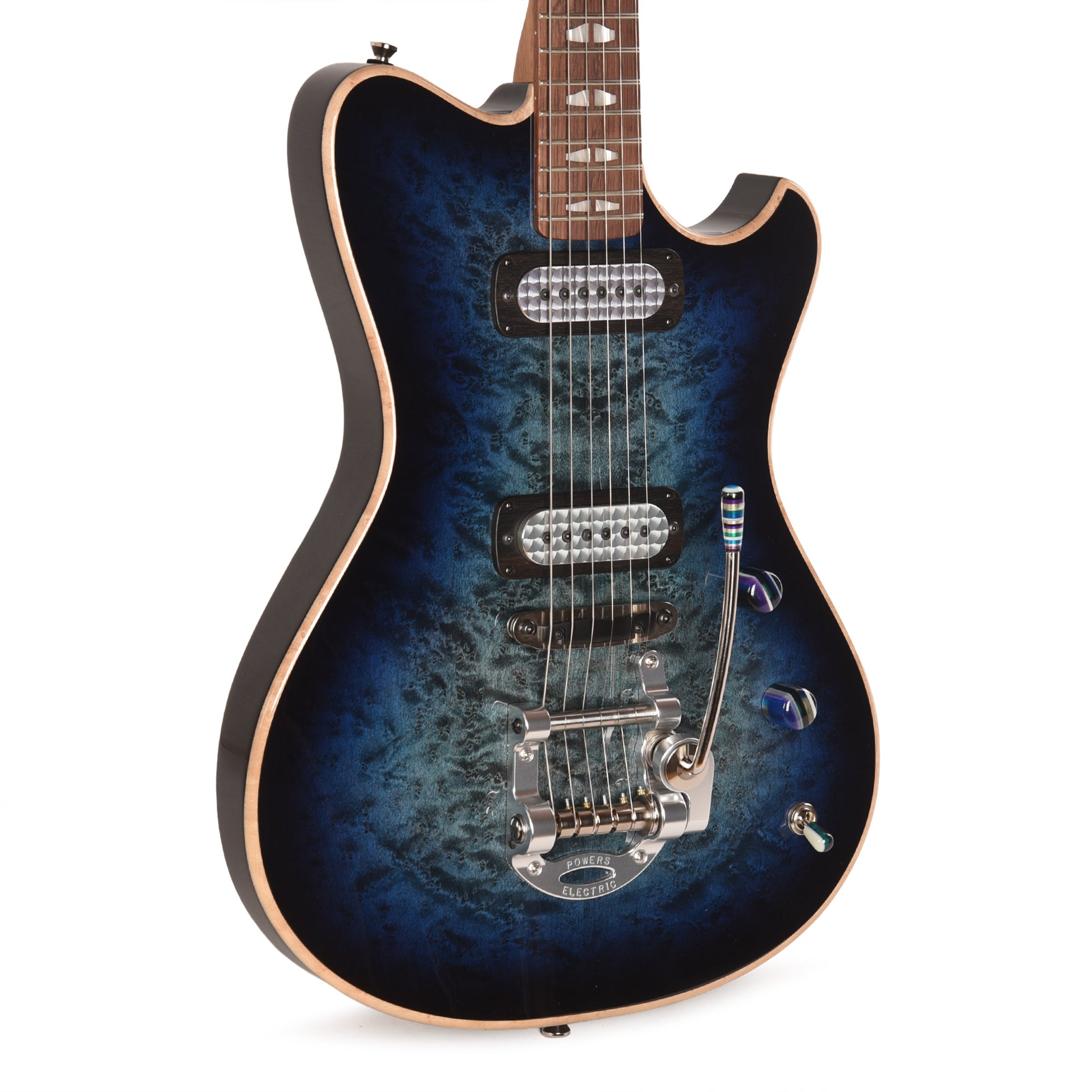 Powers Electric NAMM Exclusive A-Type Select Birdseye Maple Glacier Burst w/FF42 Pickups Electric Guitars