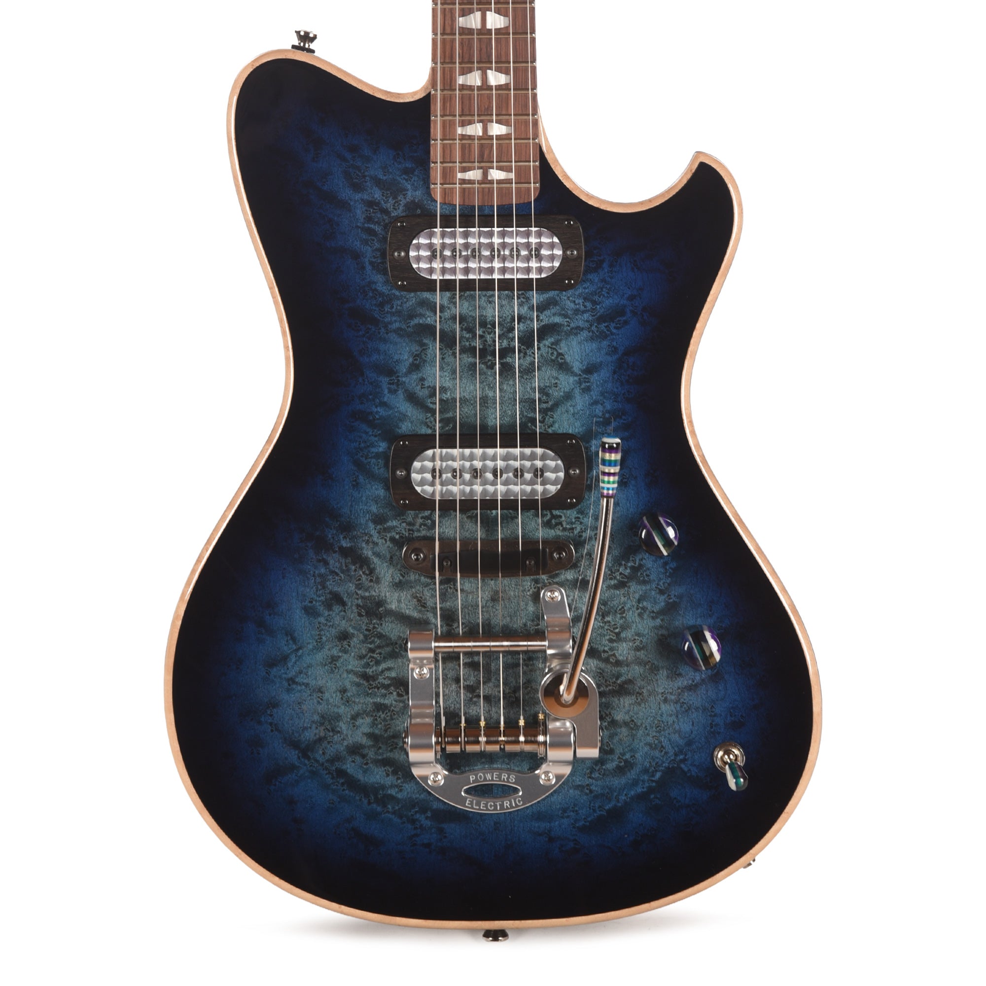 Powers Electric NAMM Exclusive A-Type Select Birdseye Maple Glacier Burst w/FF42 Pickups Electric Guitars